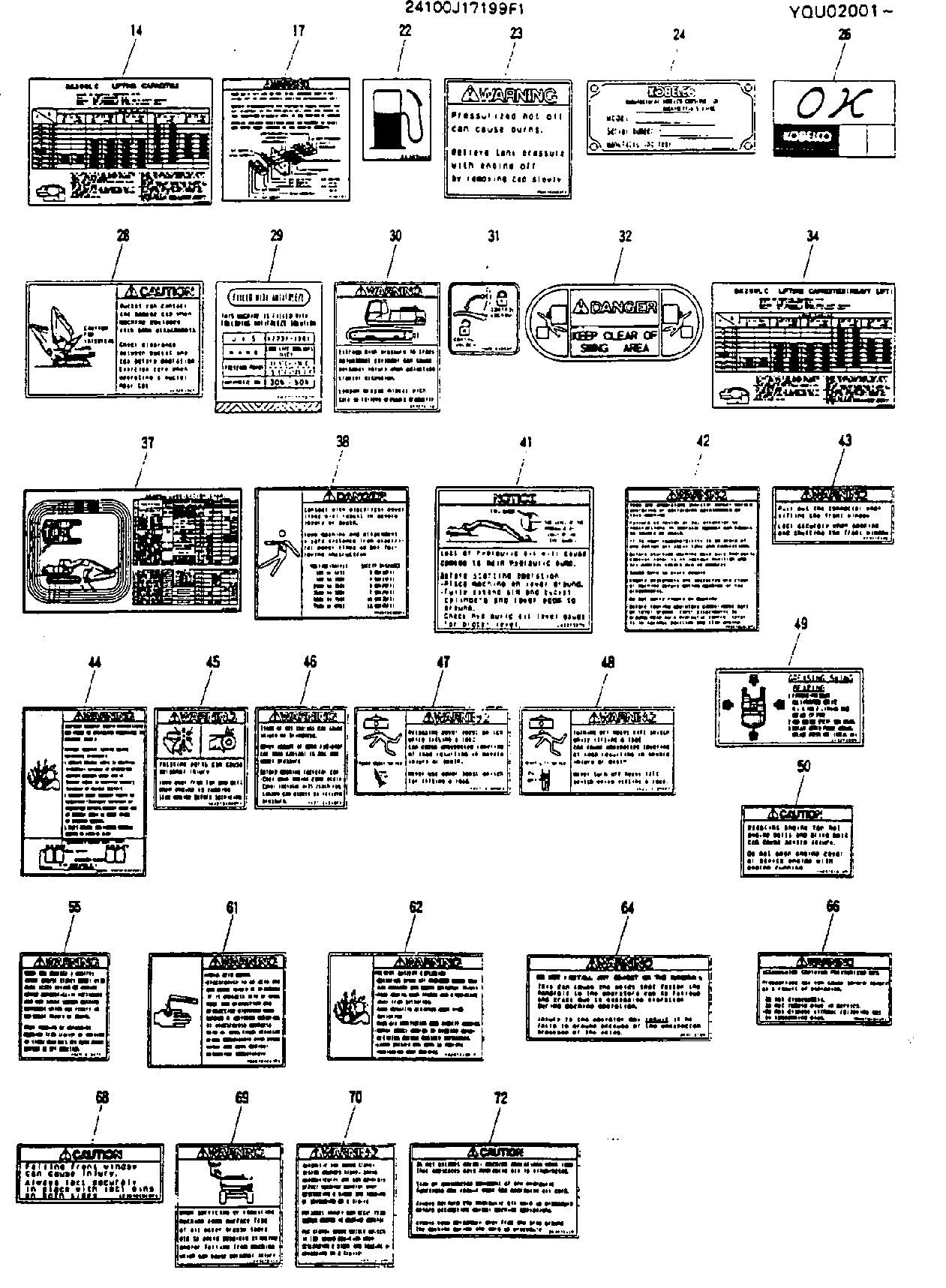 NAME PLATE INSTALLATION — kobelco parts diagram