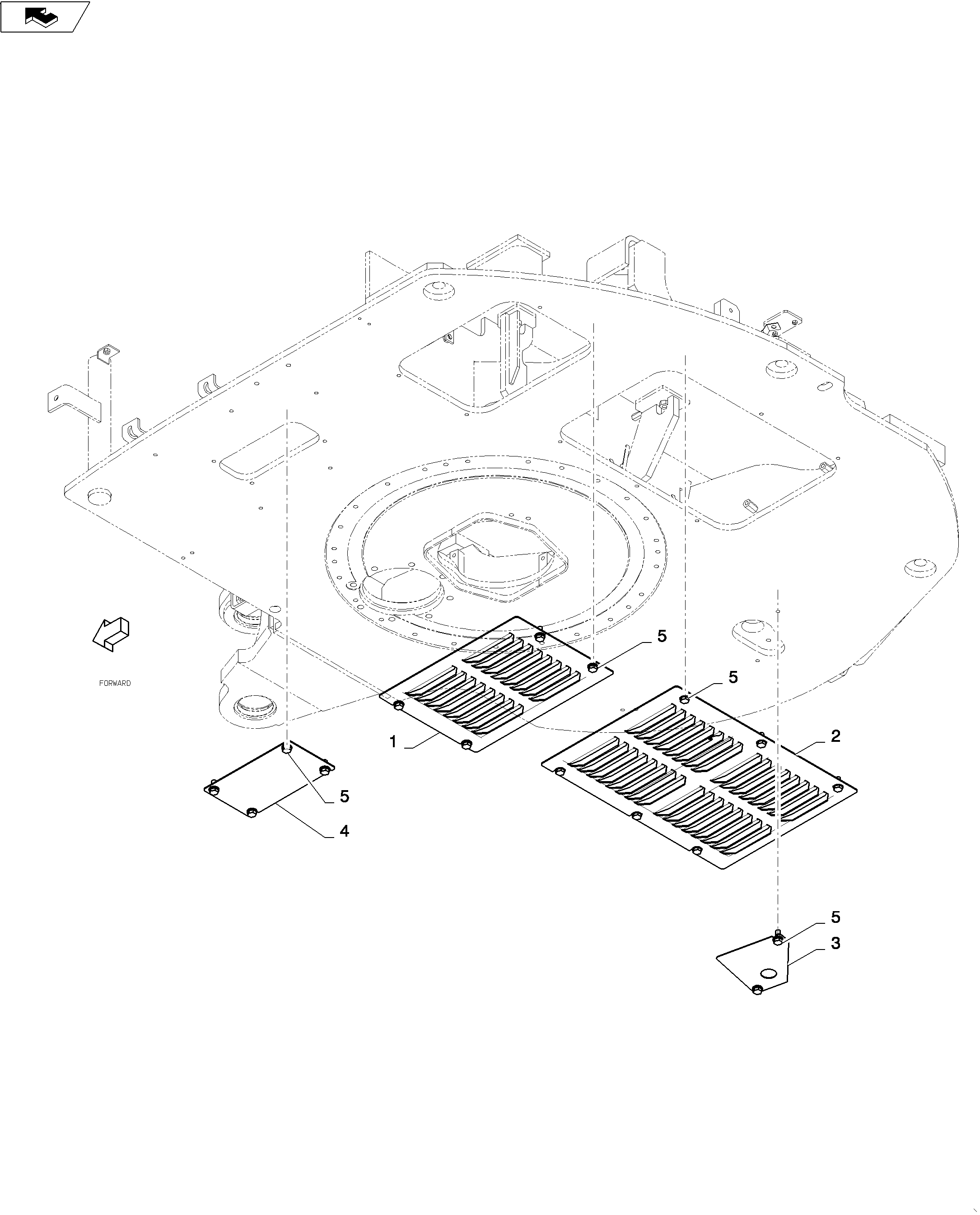 COVER ASSY, UNDER — kobelco parts diagram