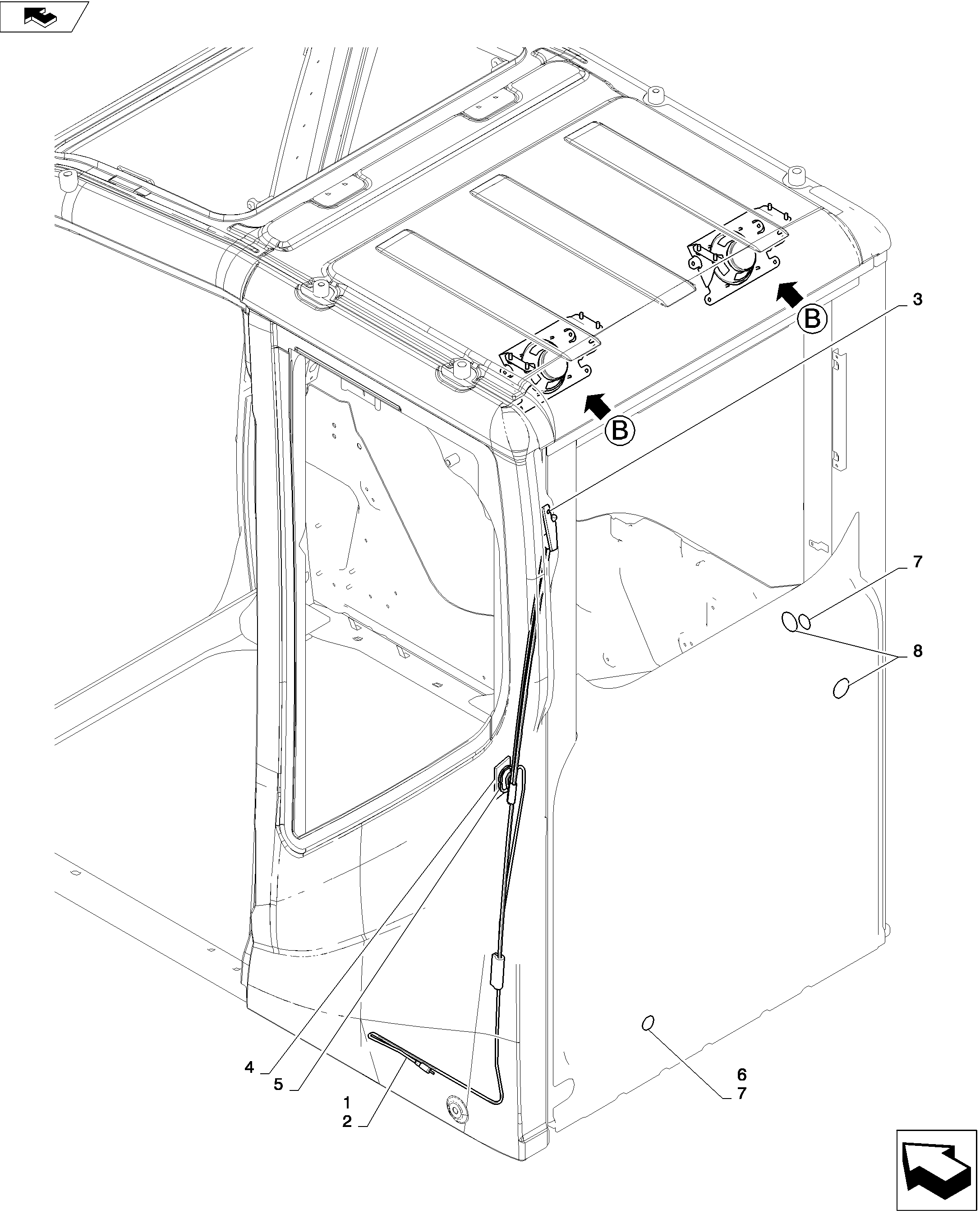CAB INSTALLATION — kobelco parts diagram