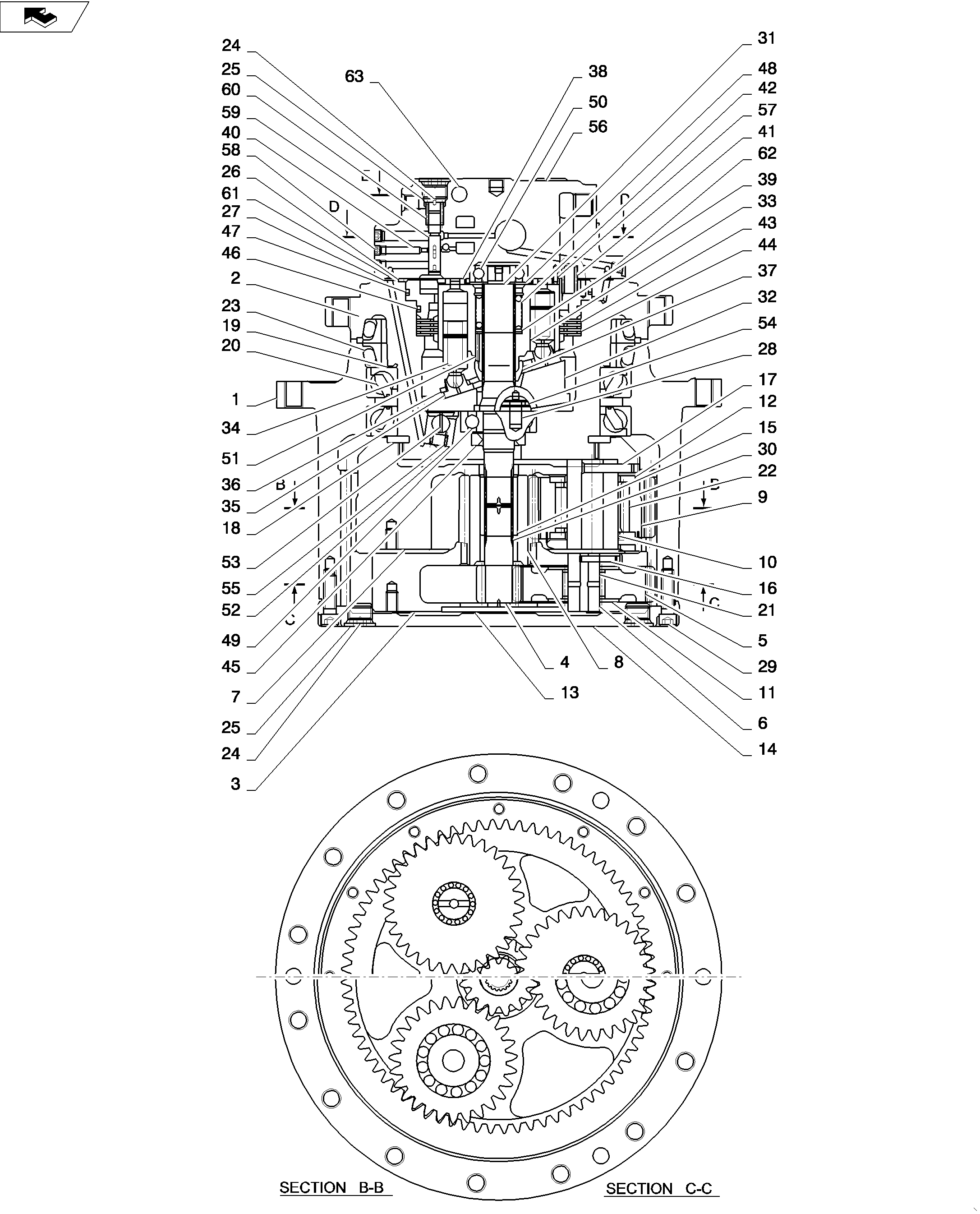 MOTOR INSTALLATION, PROPEL — kobelco parts diagram