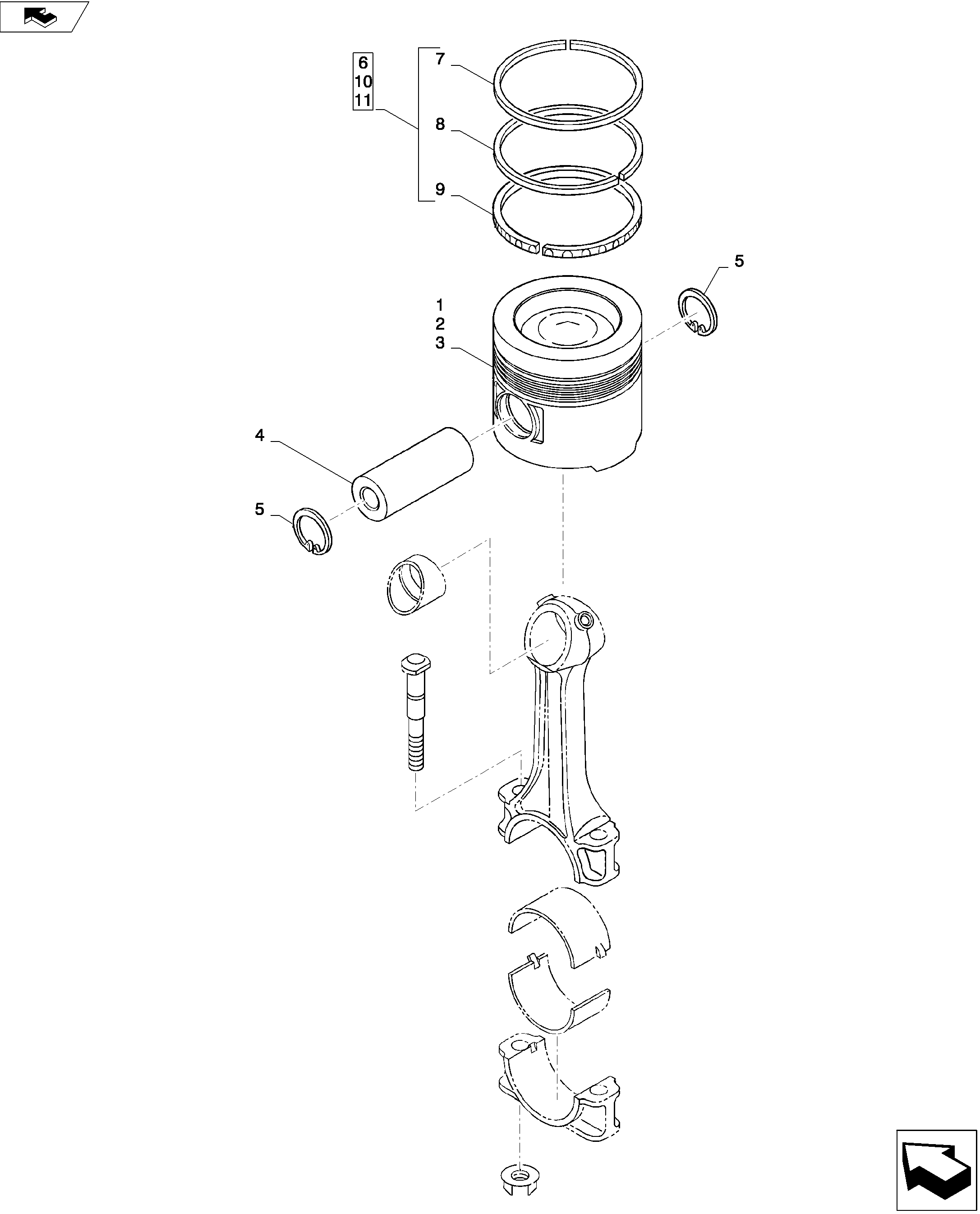 PISTON — kobelco parts diagram