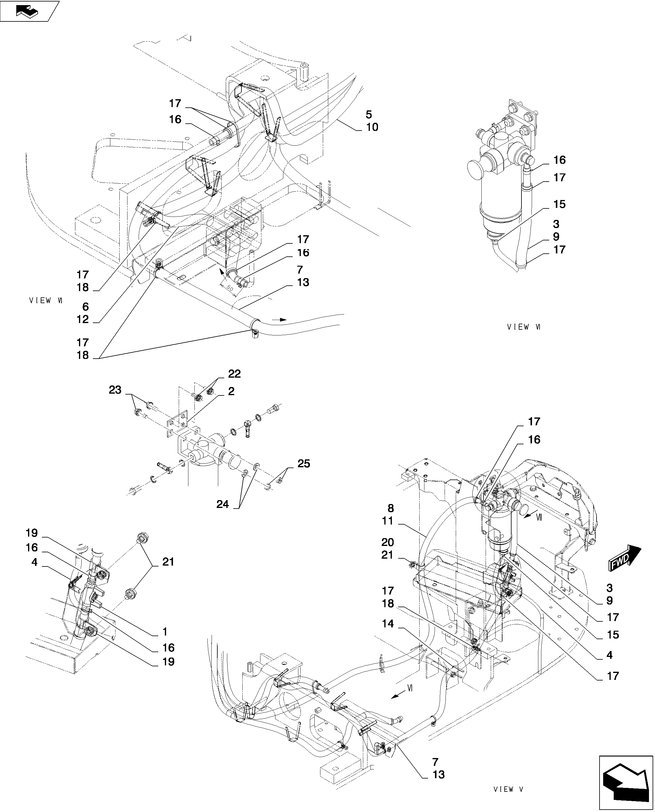 FUEL LINES — kobelco parts diagram