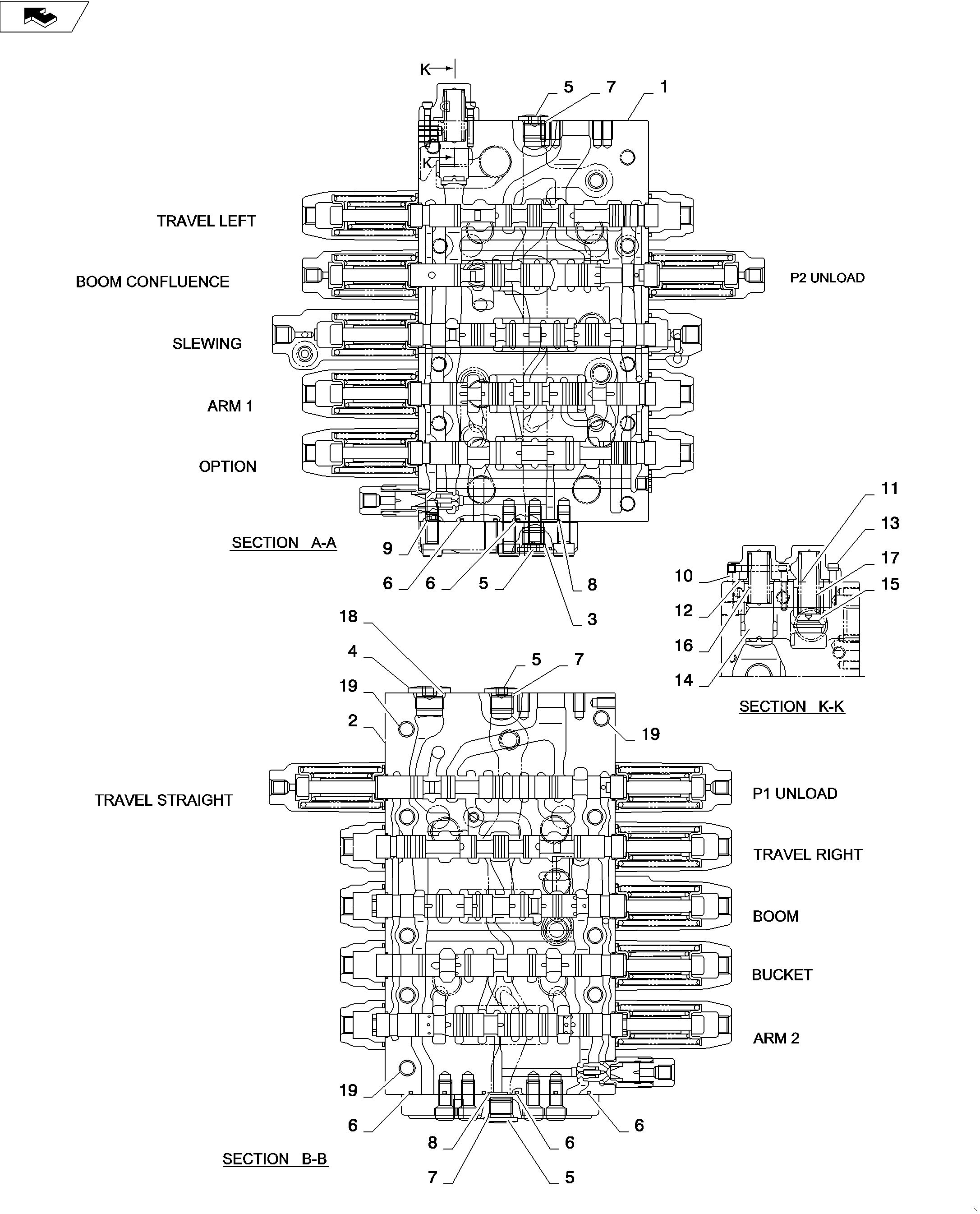 VALVE INSTALLATION — kobelco parts diagram