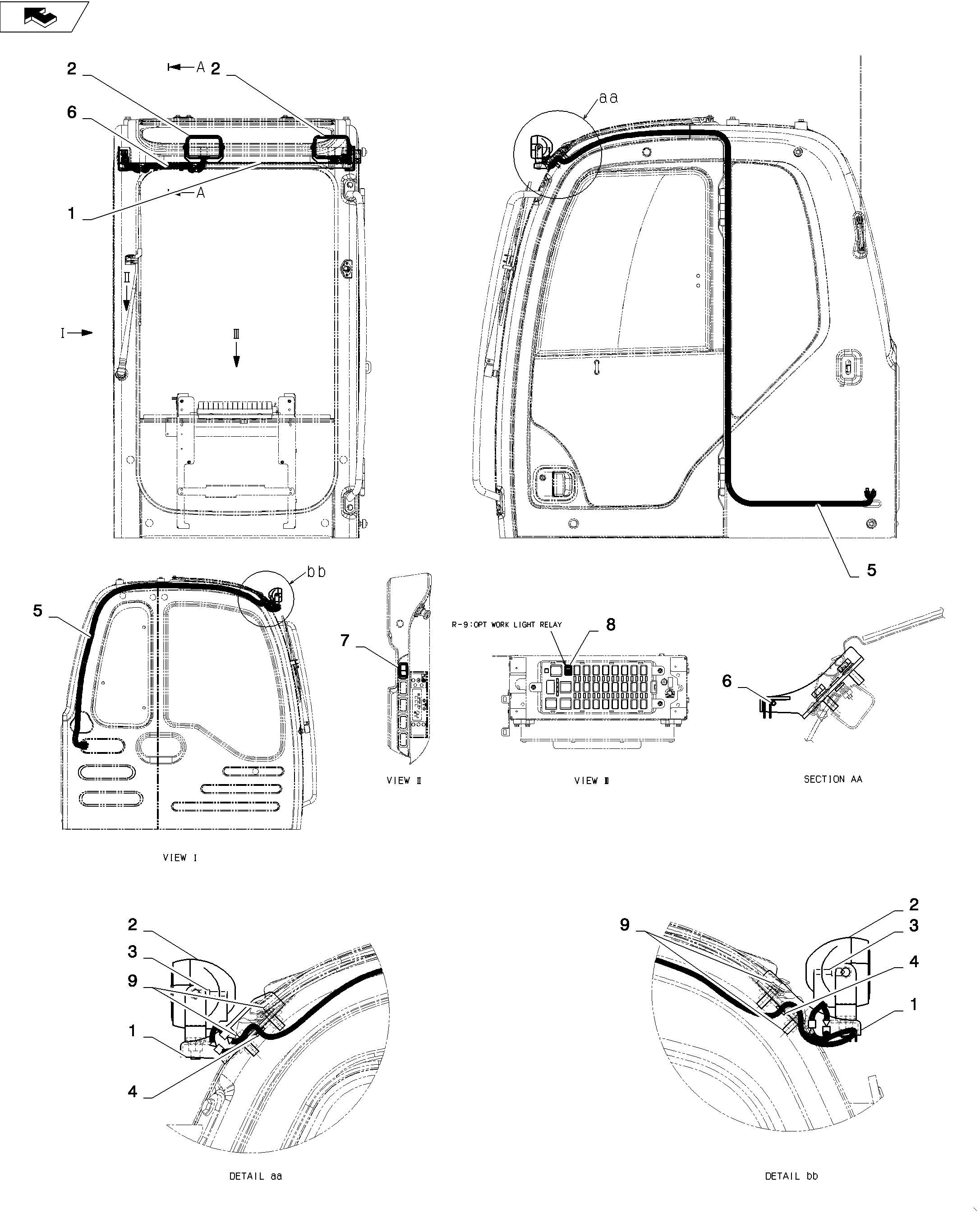 LIGHT INSTALLATION — kobelco parts diagram