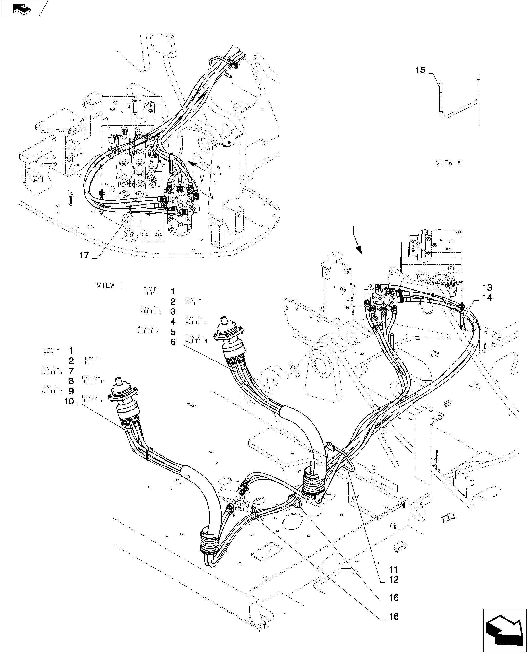 CONTROL LINES, REMOTE — kobelco parts diagram