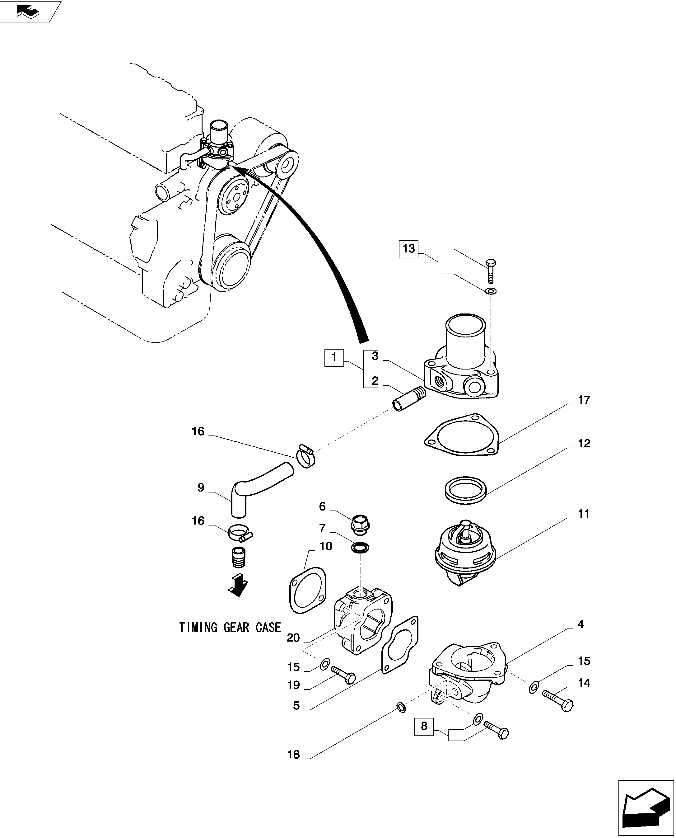 COOLING SYSTEM — kobelco parts diagram