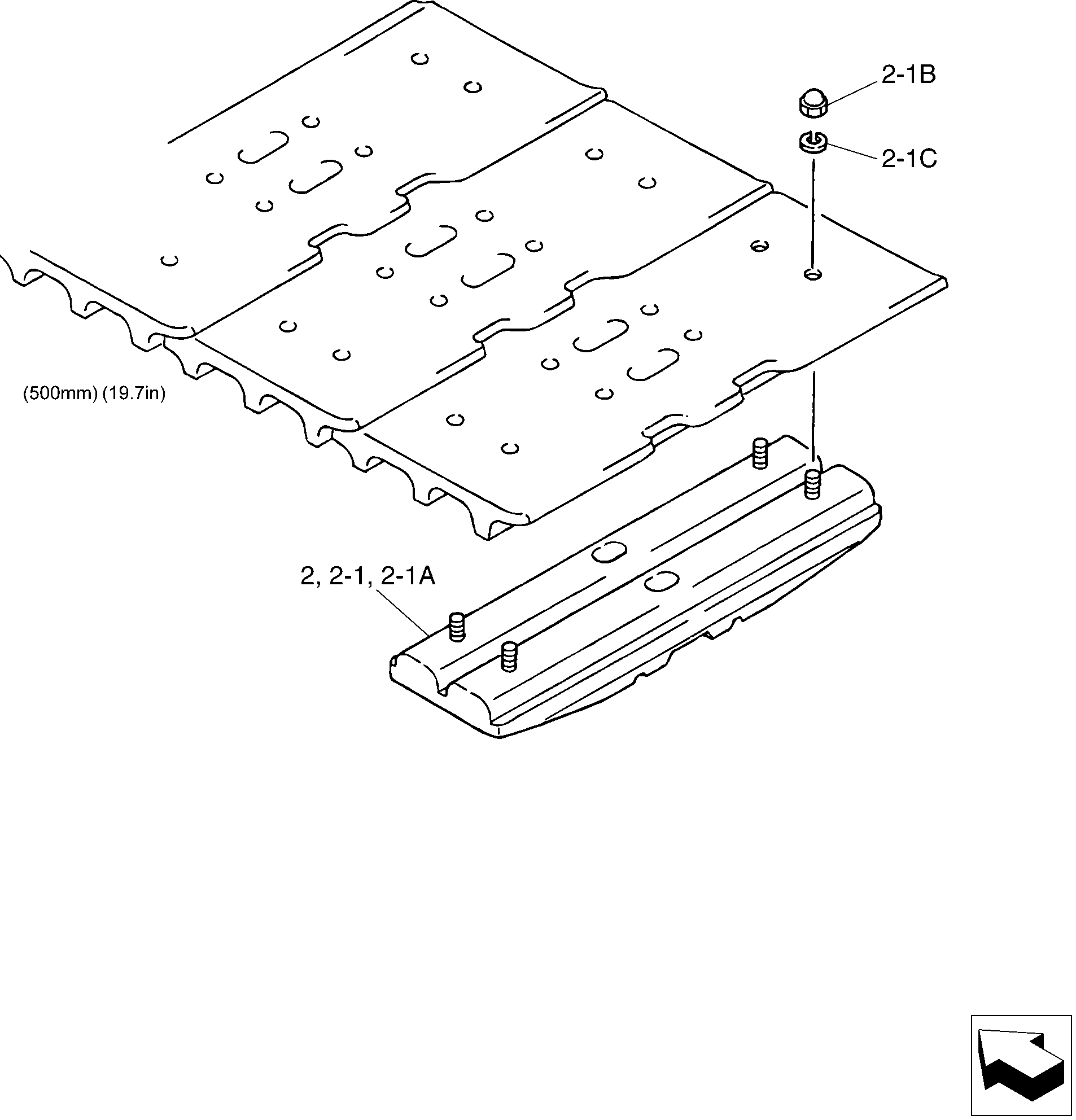 SHOE ASSY (RUBBER PAD) — kobelco parts diagram