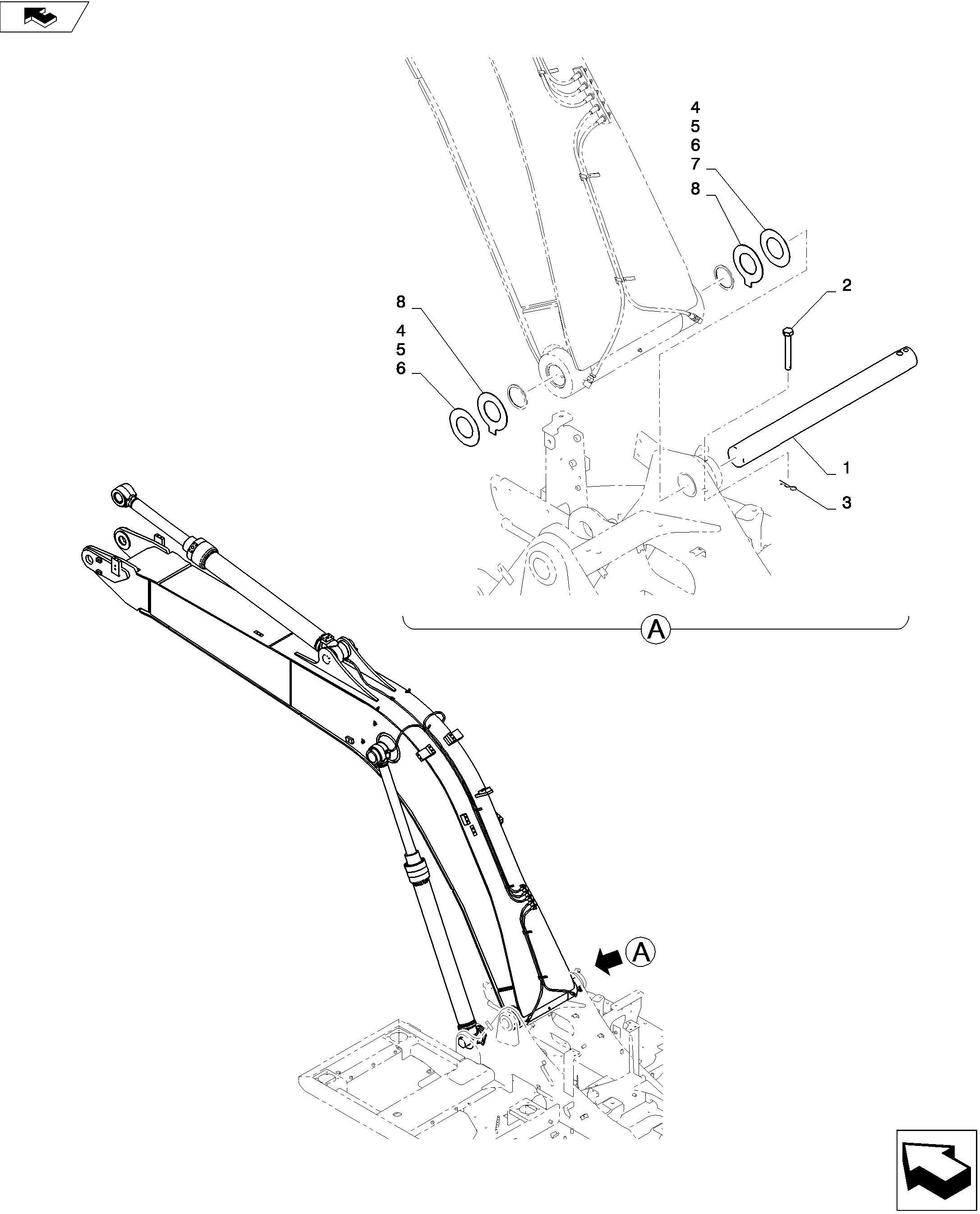 BOOM INSTALLATION — kobelco parts diagram