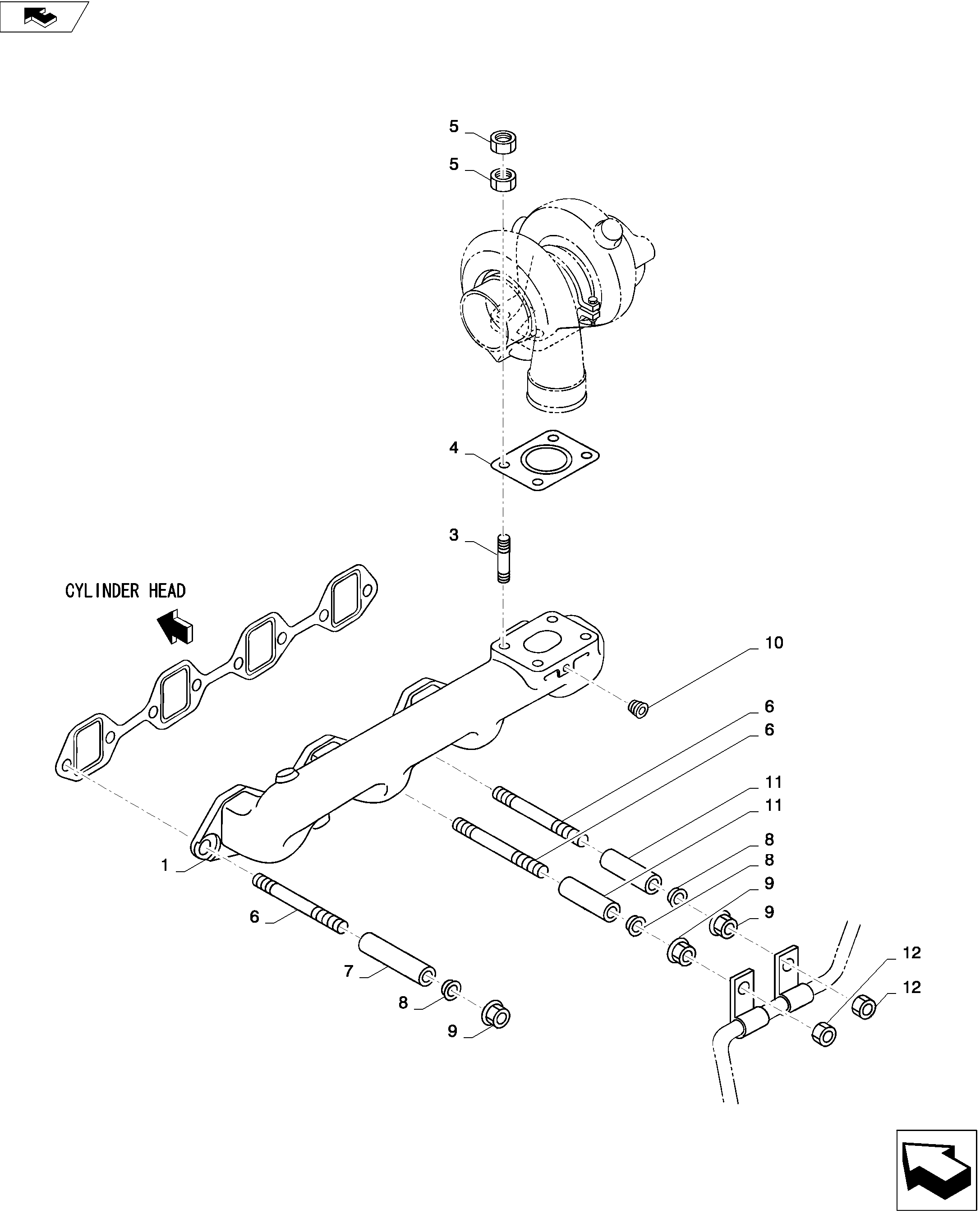 EXHAUST SYSTEM — kobelco parts diagram