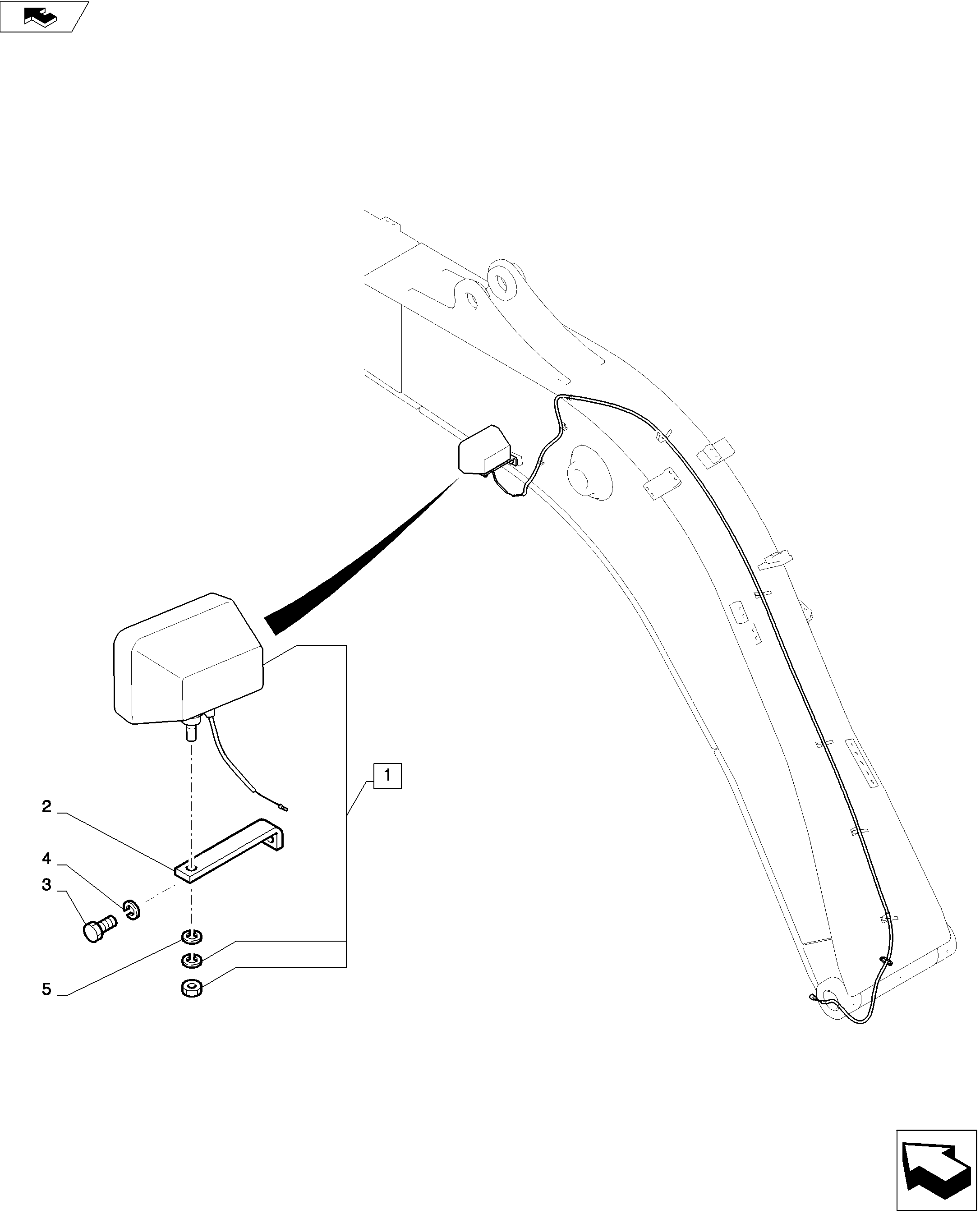 LIGHT INSTALLATION, BOOM — kobelco parts diagram