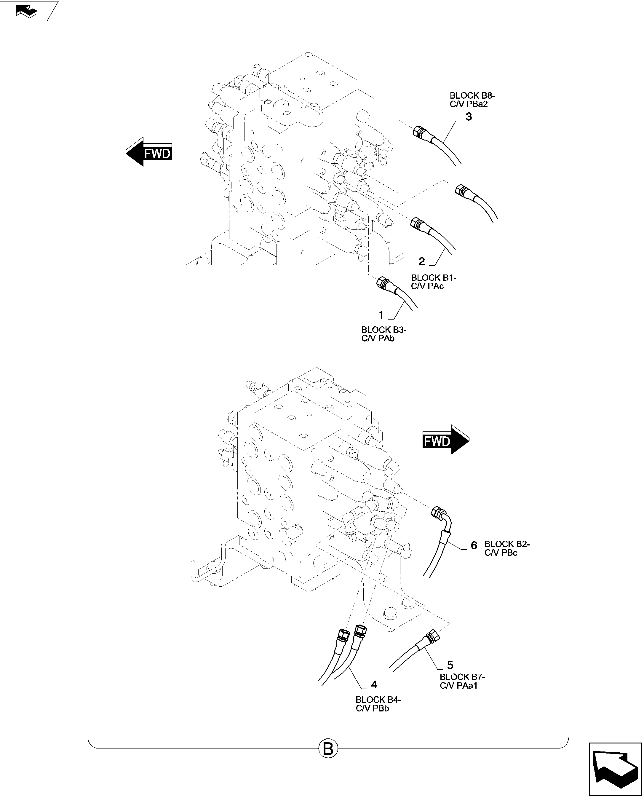 CONTROL LINES, BLOCK — kobelco parts diagram