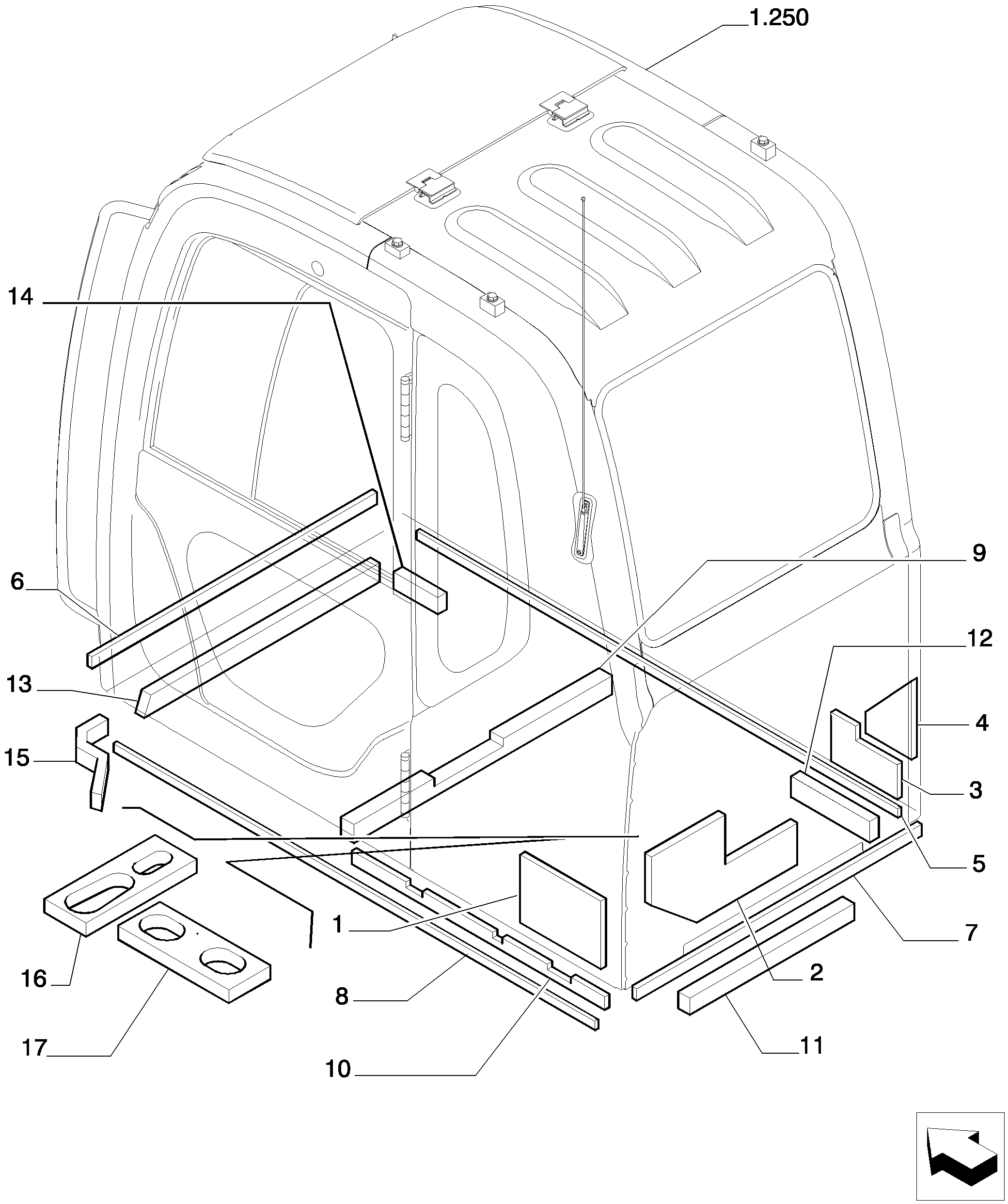 FRAME - UPPER INSULATION — kobelco parts diagram