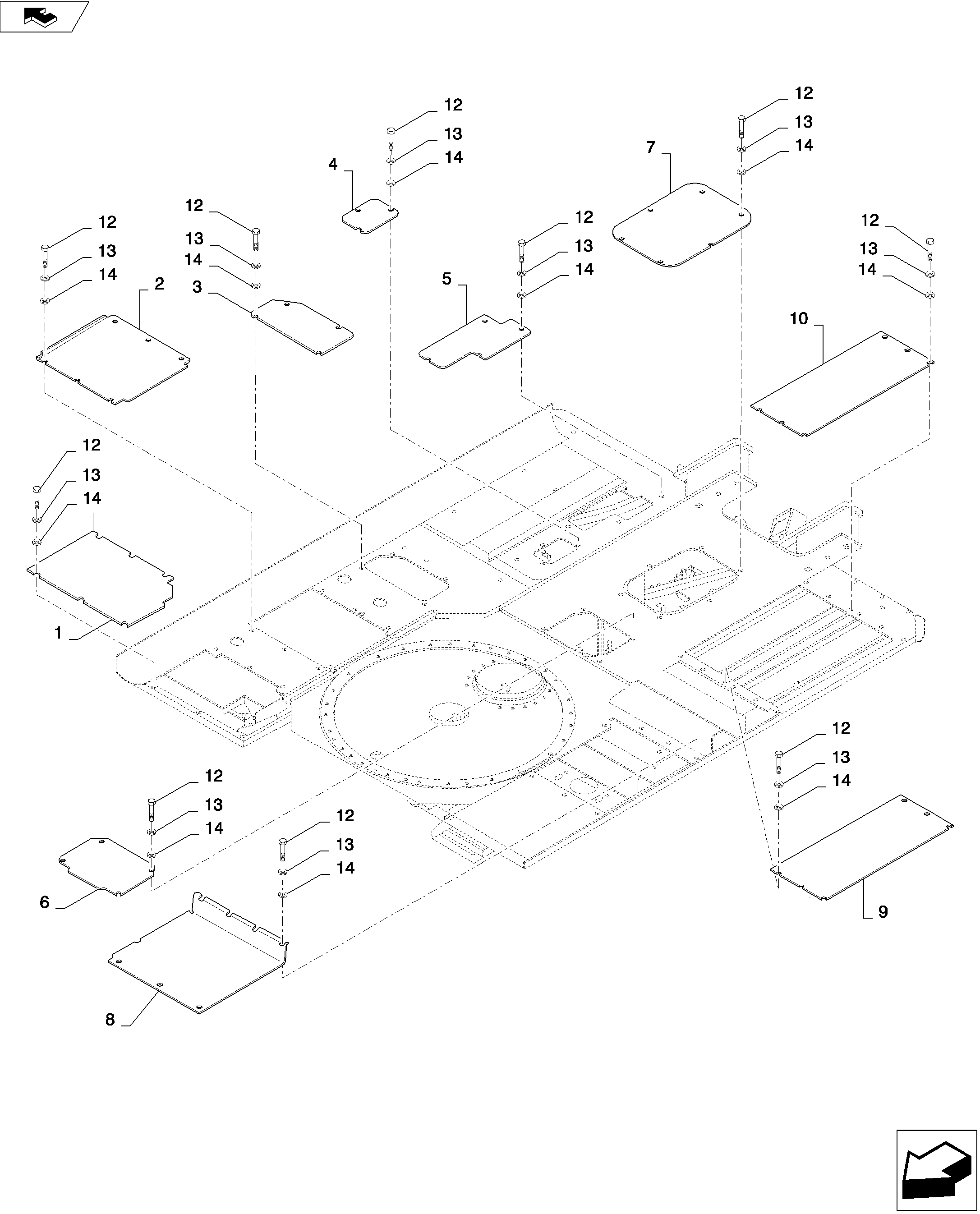 COVER ASSEBMLY, UNDER — kobelco parts diagram