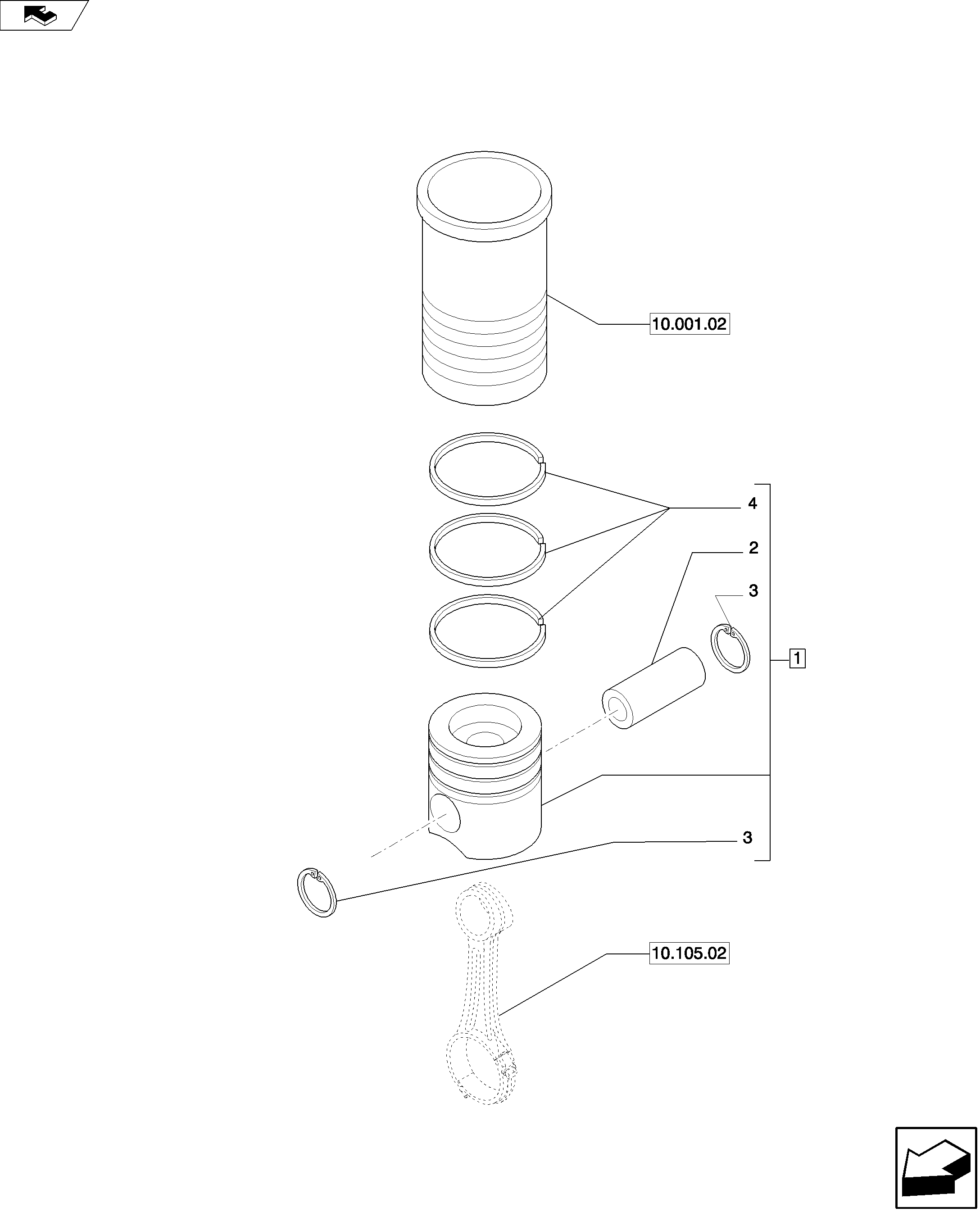 SHORT BLOCK - PISTON - ENGINE  (5801371818 - 504336352) — kobelco parts diagram