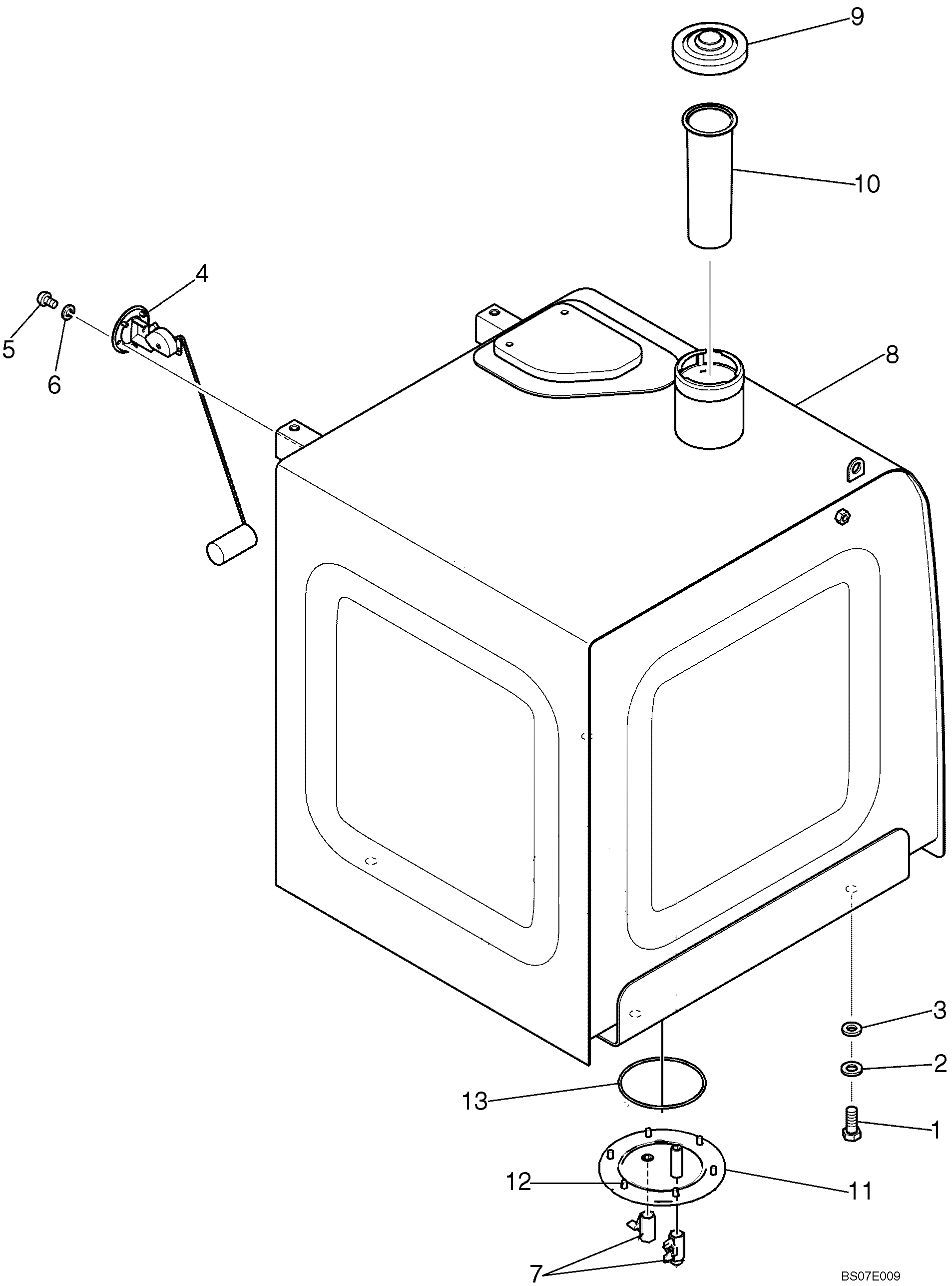 FUEL TANK INSTALLATION — kobelco parts diagram