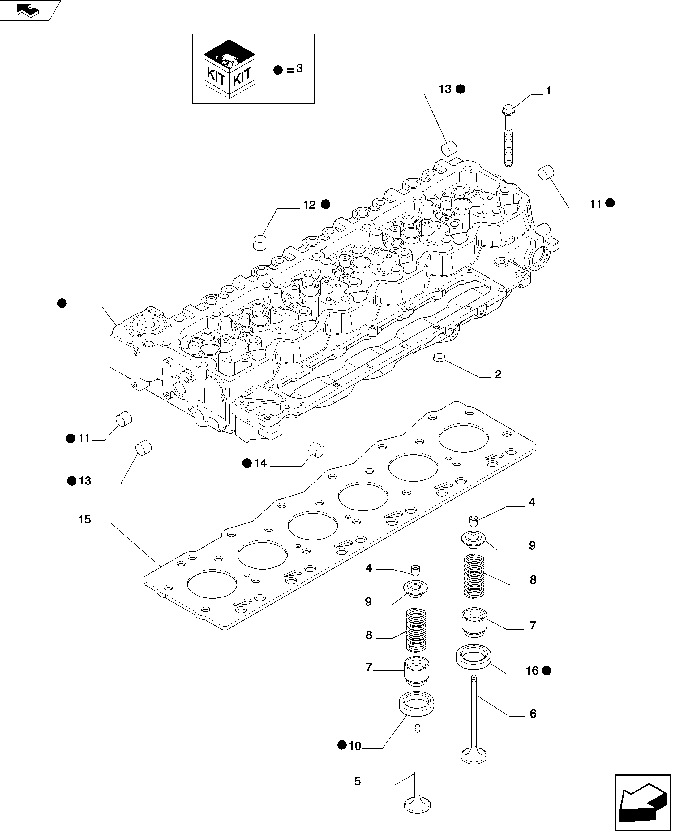 CYLINDER HEAD  (504115961) — kobelco parts diagram