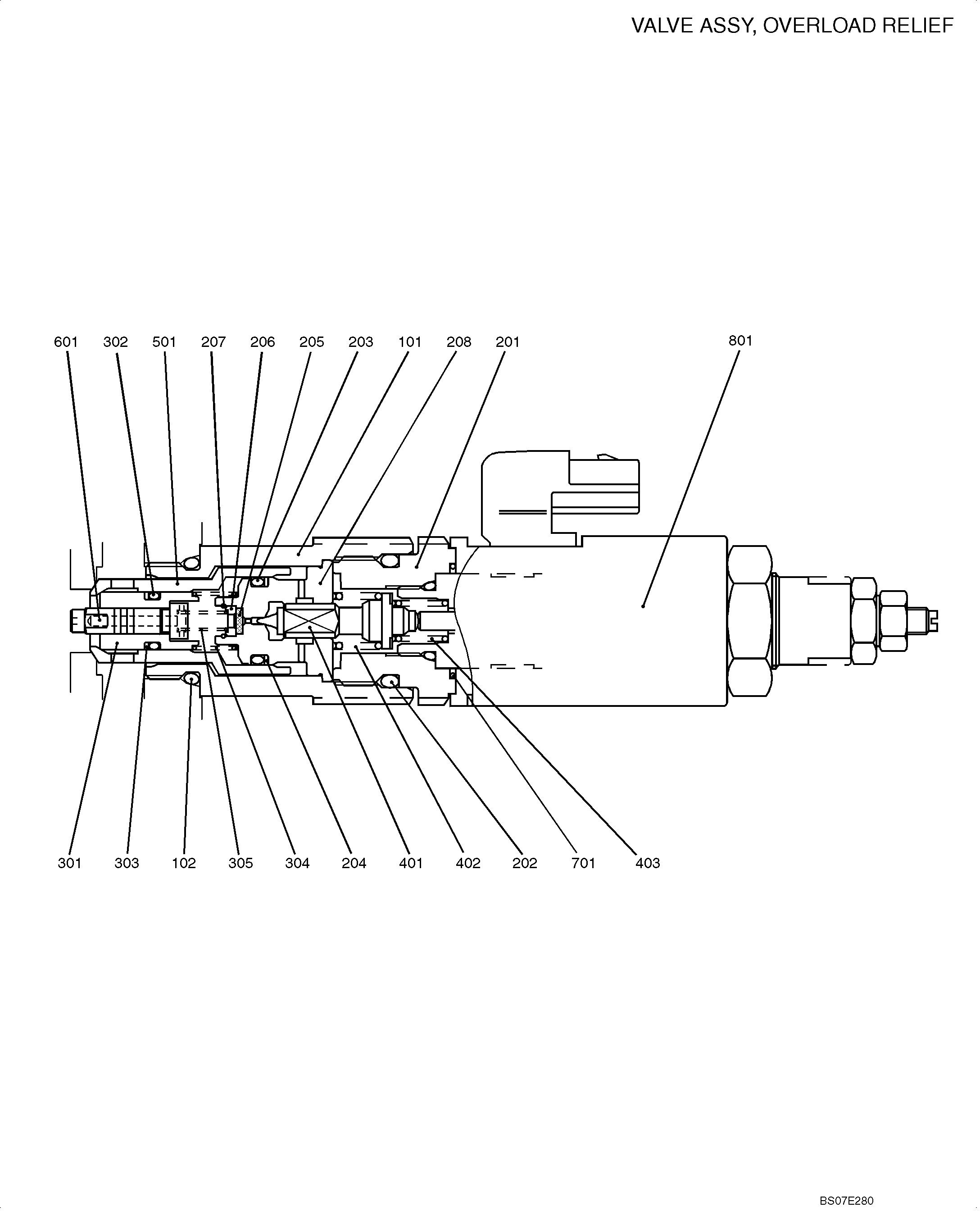 VALVE ASSEMBLY, OVERLOAD RELIEF — kobelco parts diagram
