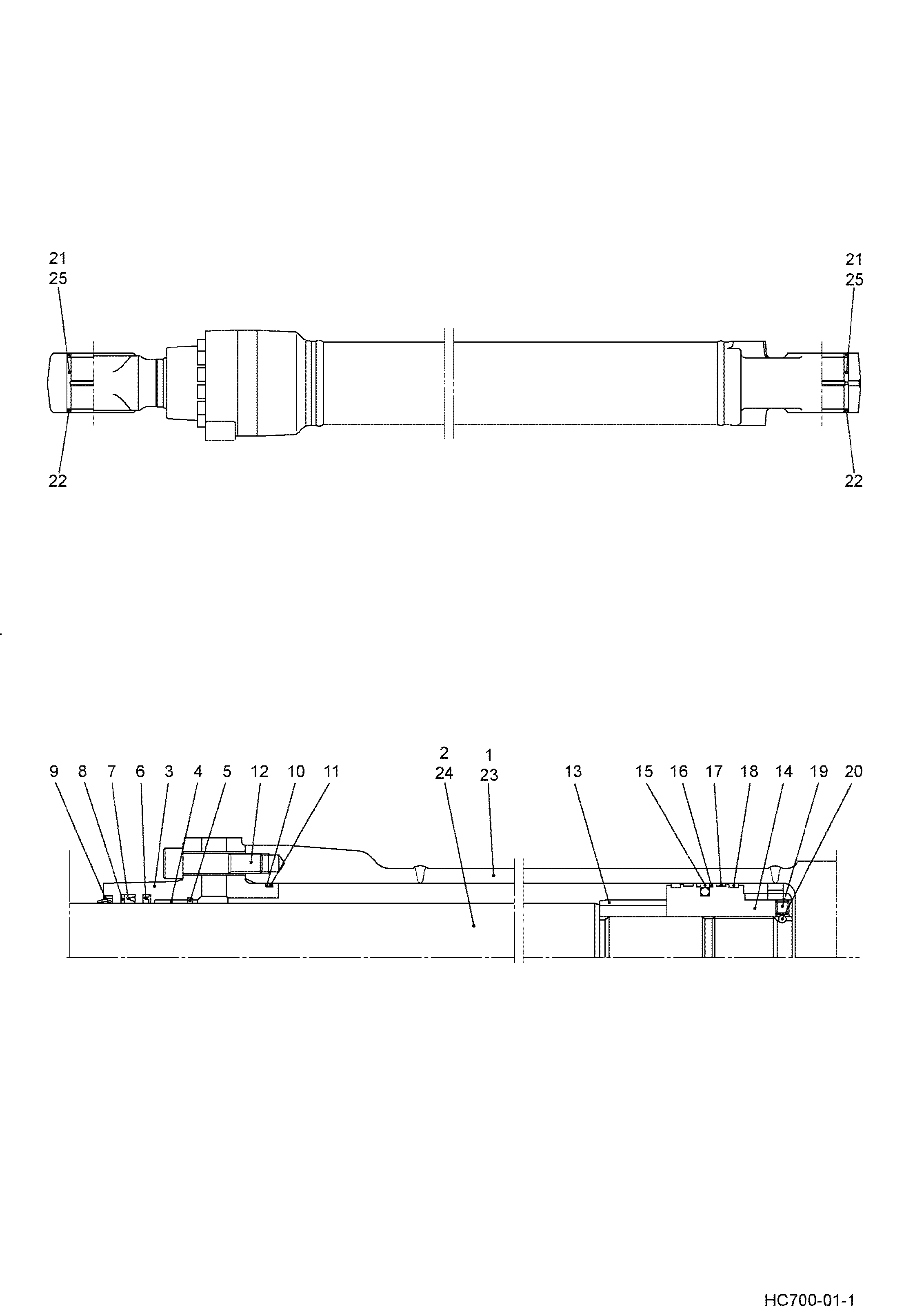 CYLINDER ASSY, BUCKET — kobelco parts diagram
