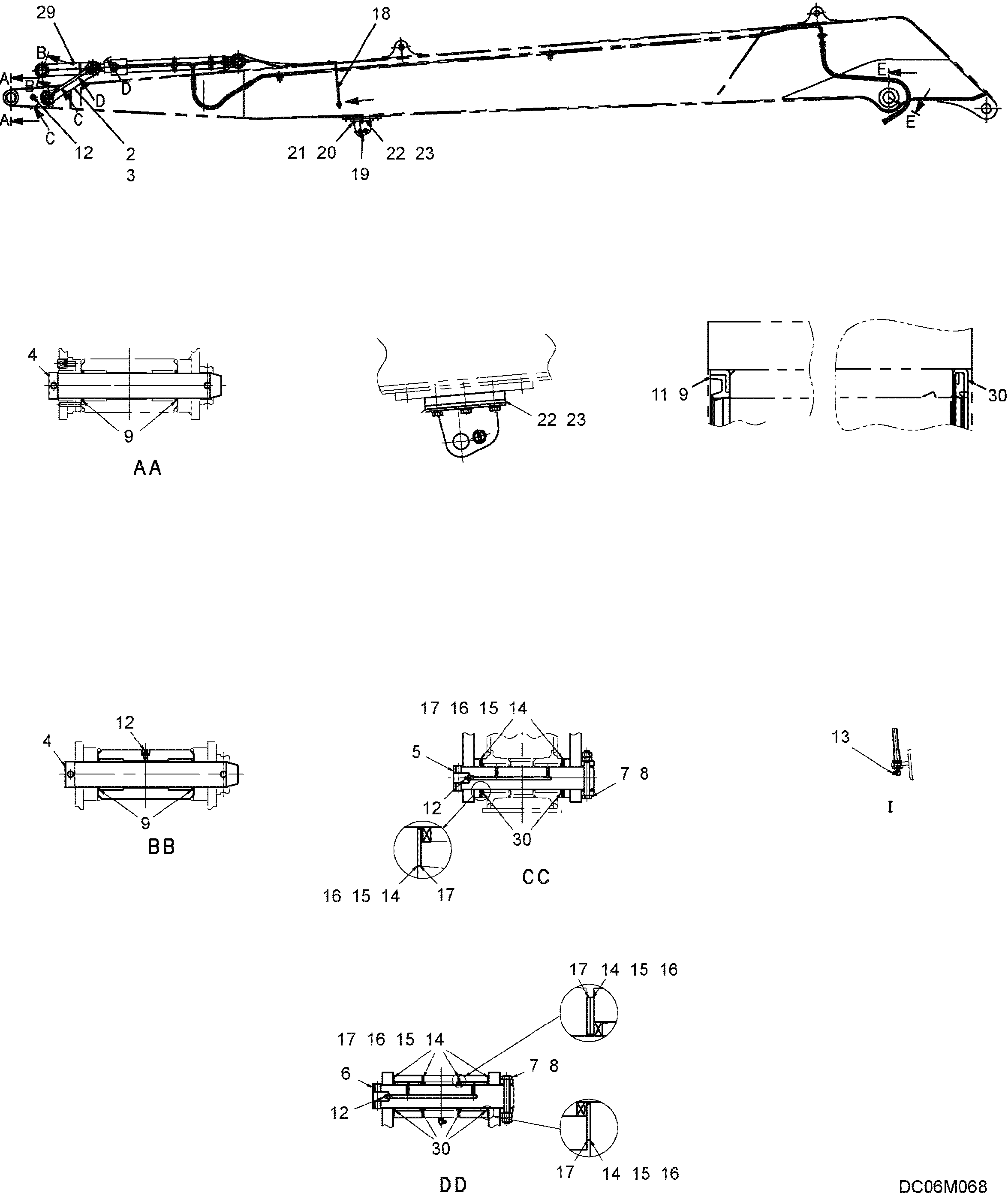 ARM GROUP (LONG REACH) — kobelco parts diagram