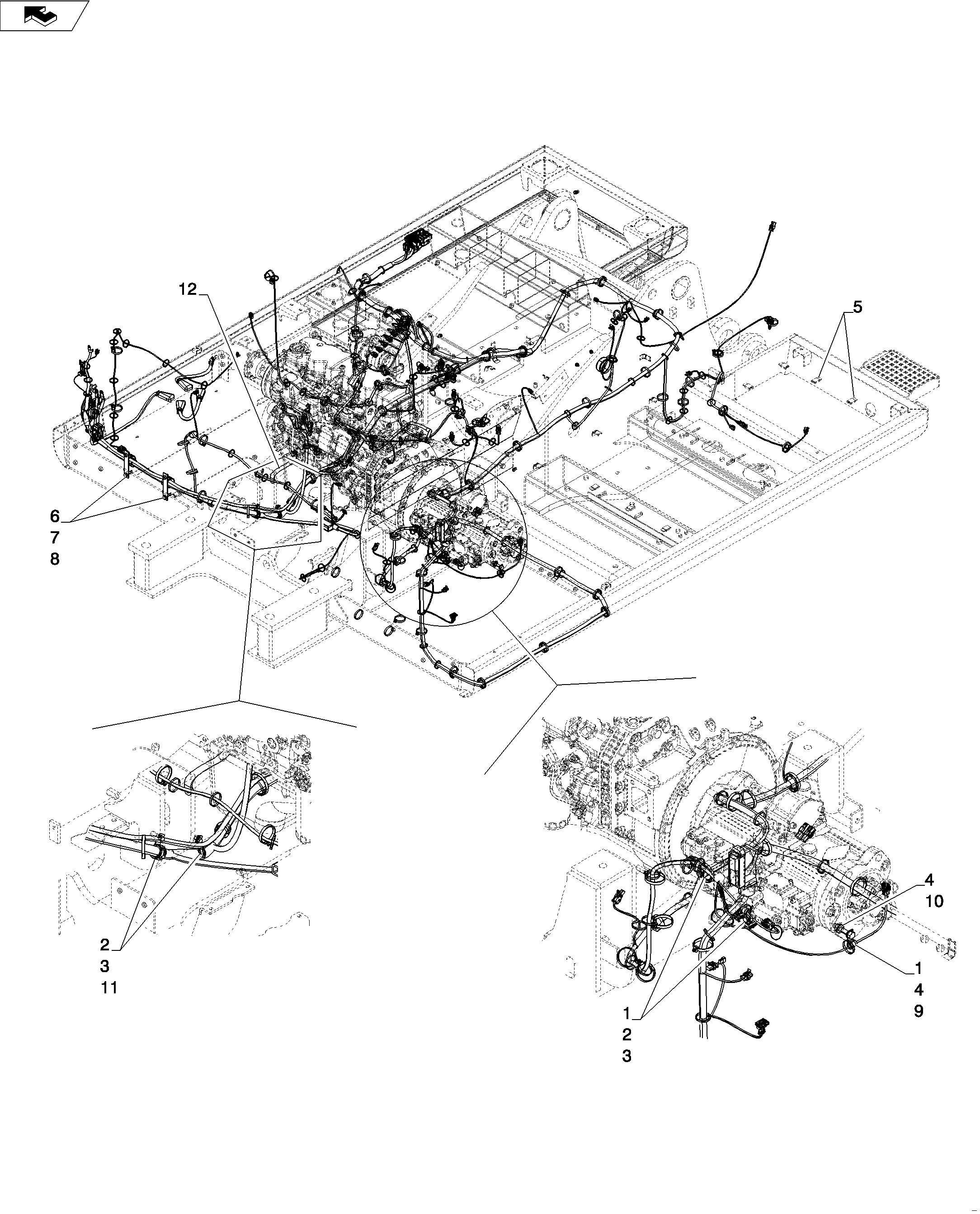 HARNESS ASSY, UPPER — kobelco parts diagram