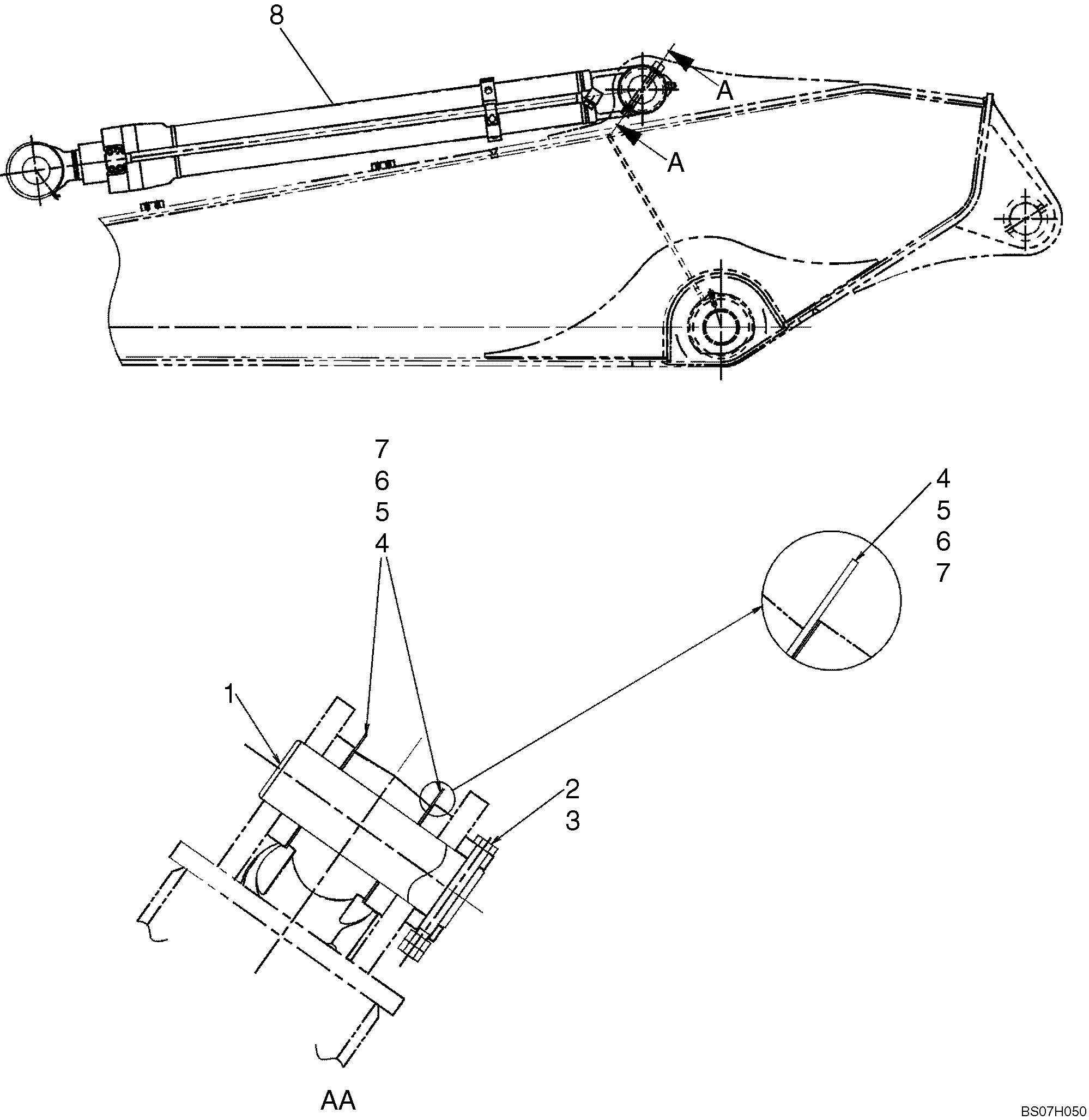 CYLINDER, INSTAL (BUCKET) — kobelco parts diagram