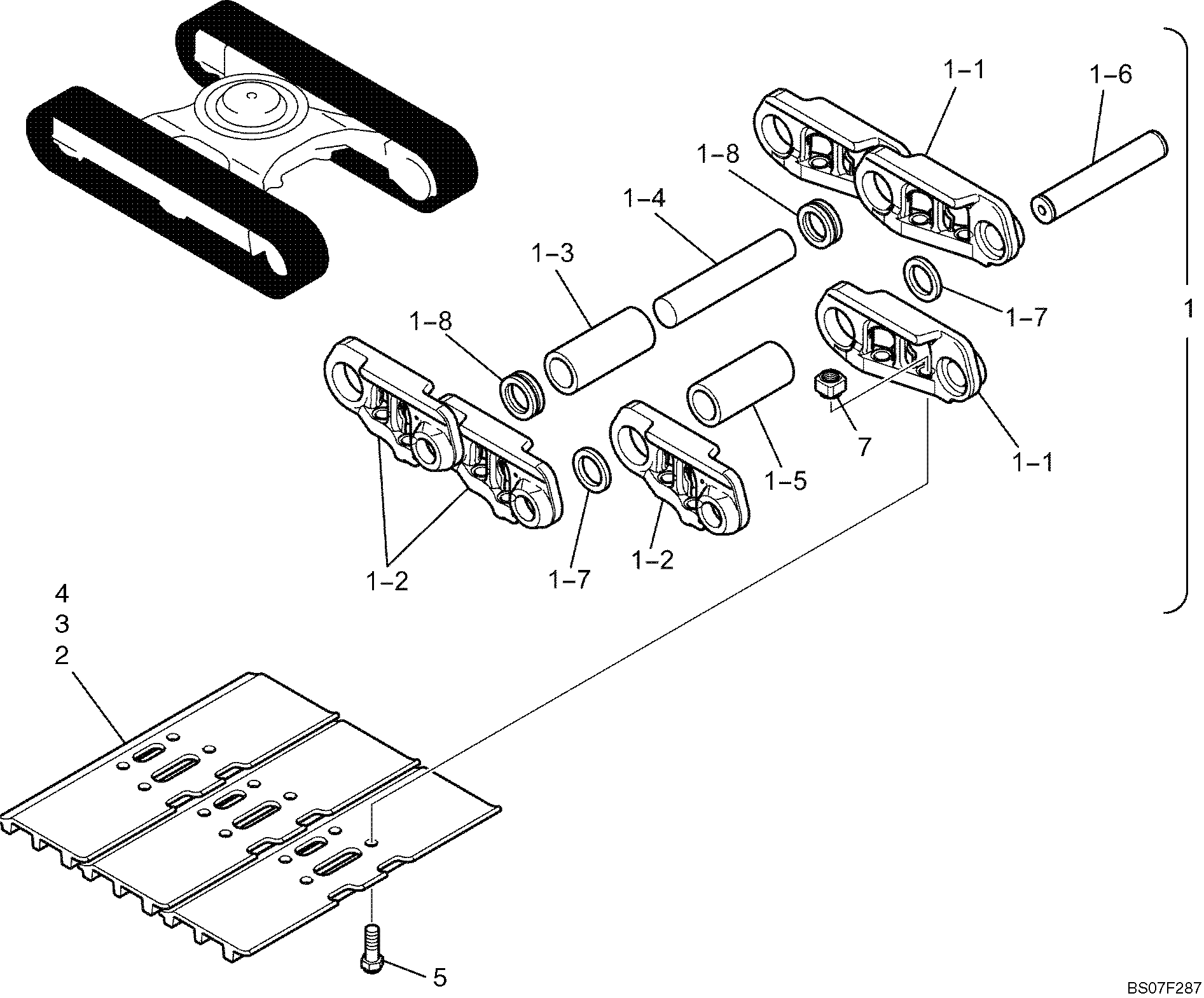 SHOE ASSEMBLY — kobelco parts diagram