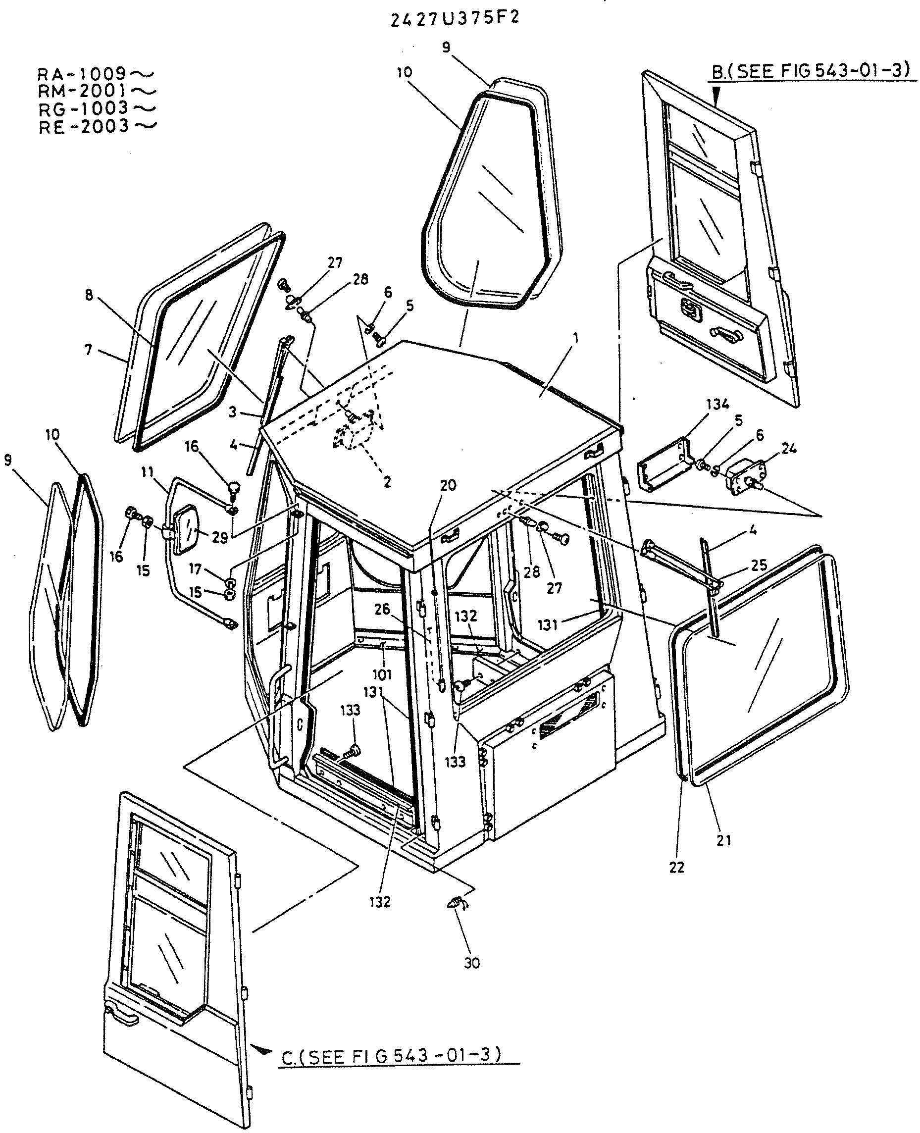CAB ASSY, DELUXE — kobelco parts diagram