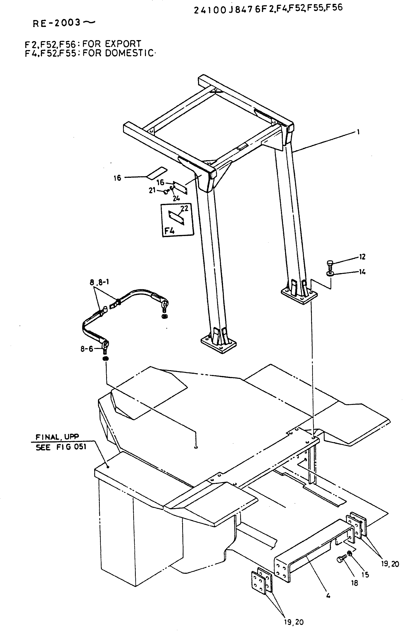 CANOPY GROUP, ROPS, P/N 24100J8476F2 — kobelco parts diagram