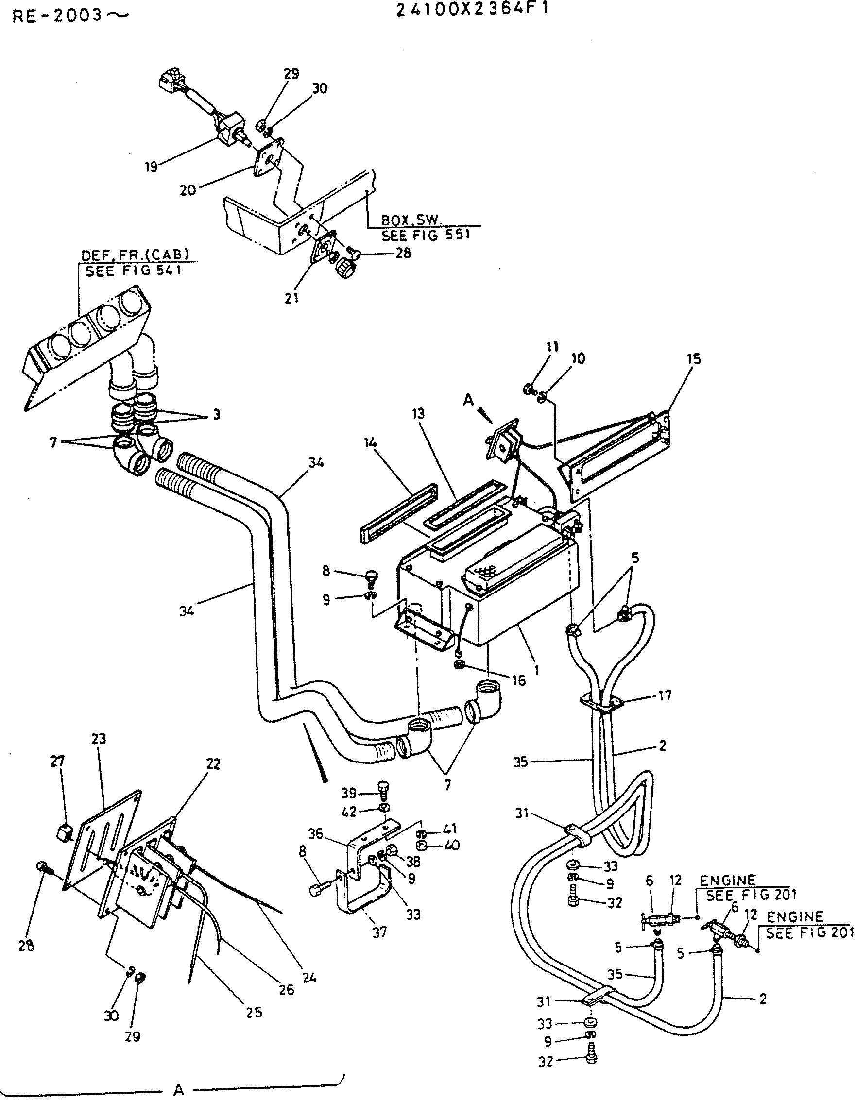 HEATER & DEFROSTER — kobelco parts diagram