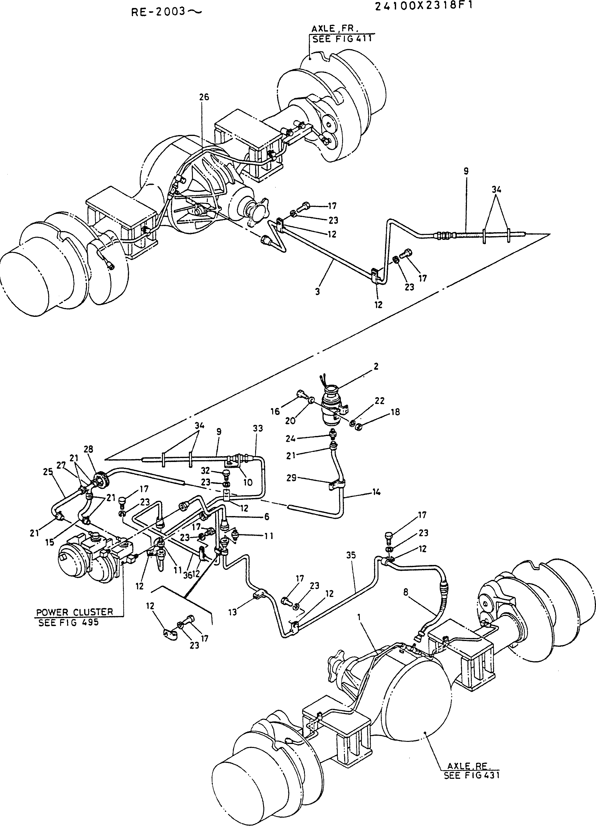 LINES, HYDR BRAKE — kobelco parts diagram