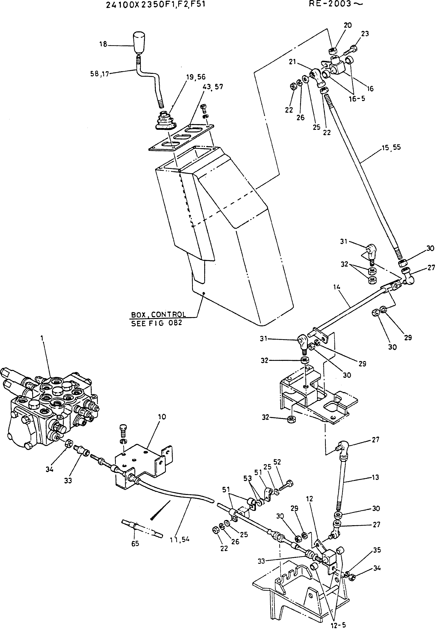 CONTROL GROUP, HYDR 3-SPOOL — kobelco parts diagram