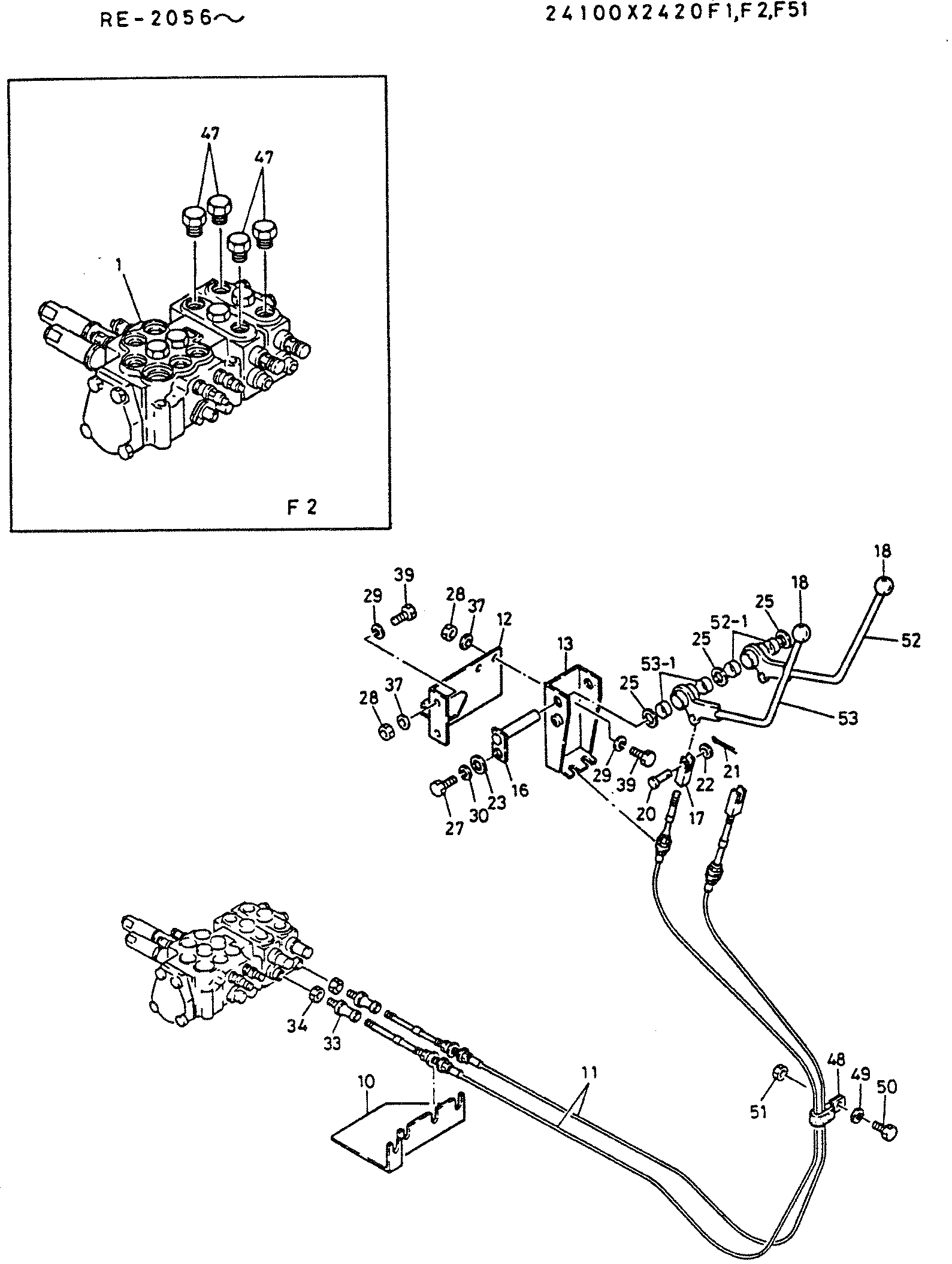 CONTROL GROUP, HYDR 4-SPOOL — kobelco parts diagram
