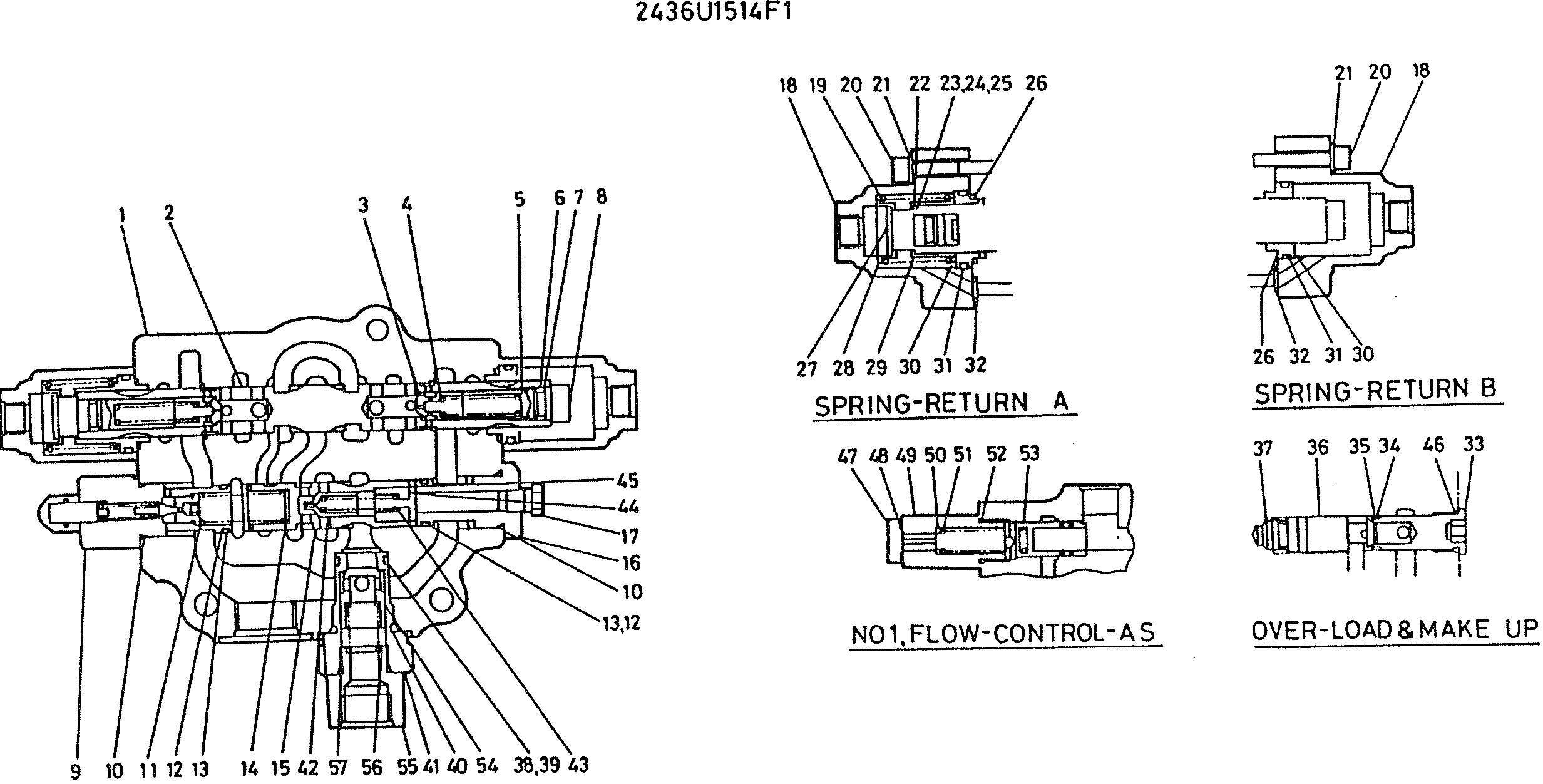 VALVE ASSY, STEER — kobelco parts diagram