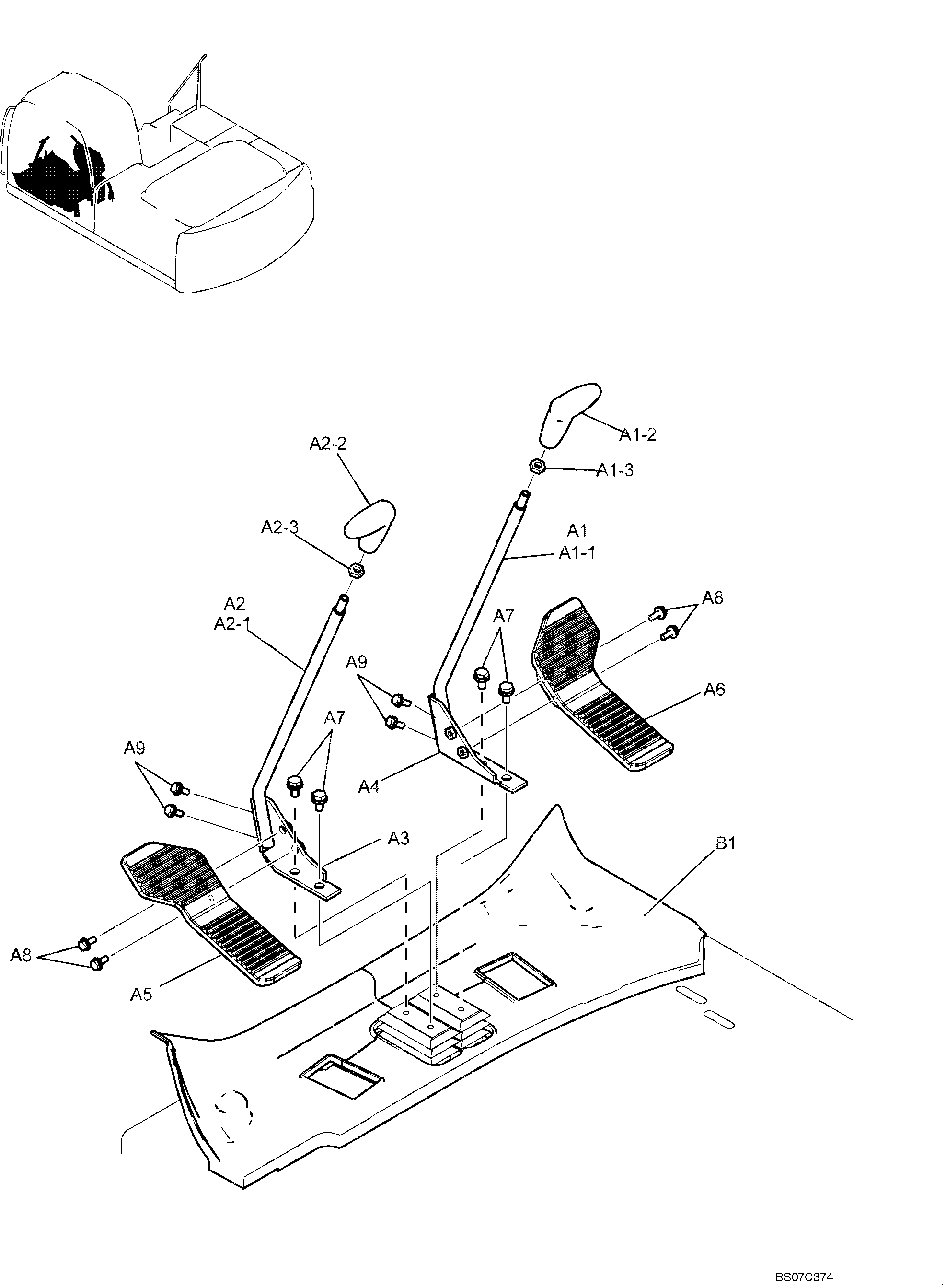 LEVER ASSY, PROPEL YN50M00015F1 — kobelco parts diagram