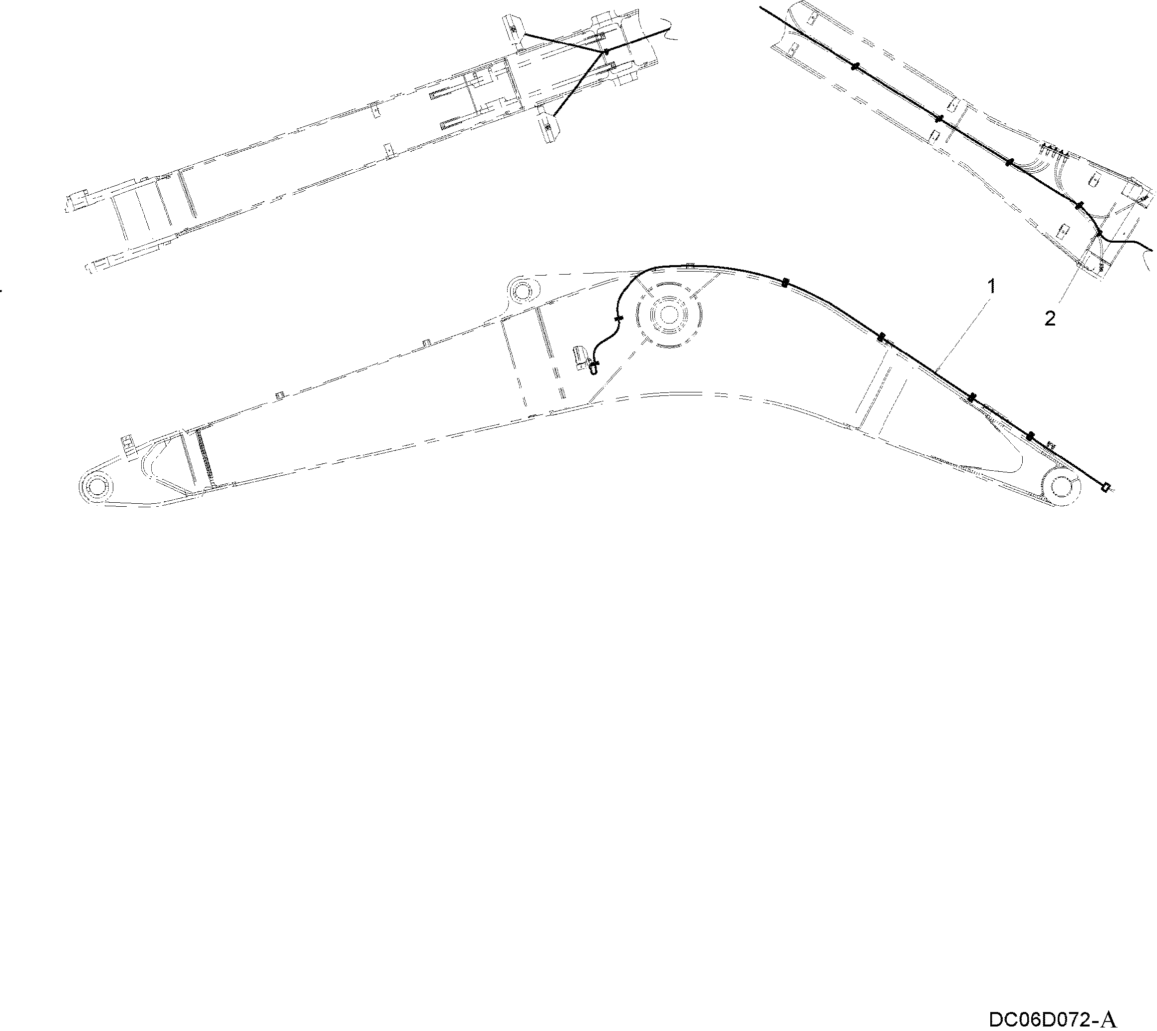 HARNESS ASSEMBLY BOOM WORK LAMP LB15E00001F2 — kobelco parts diagram