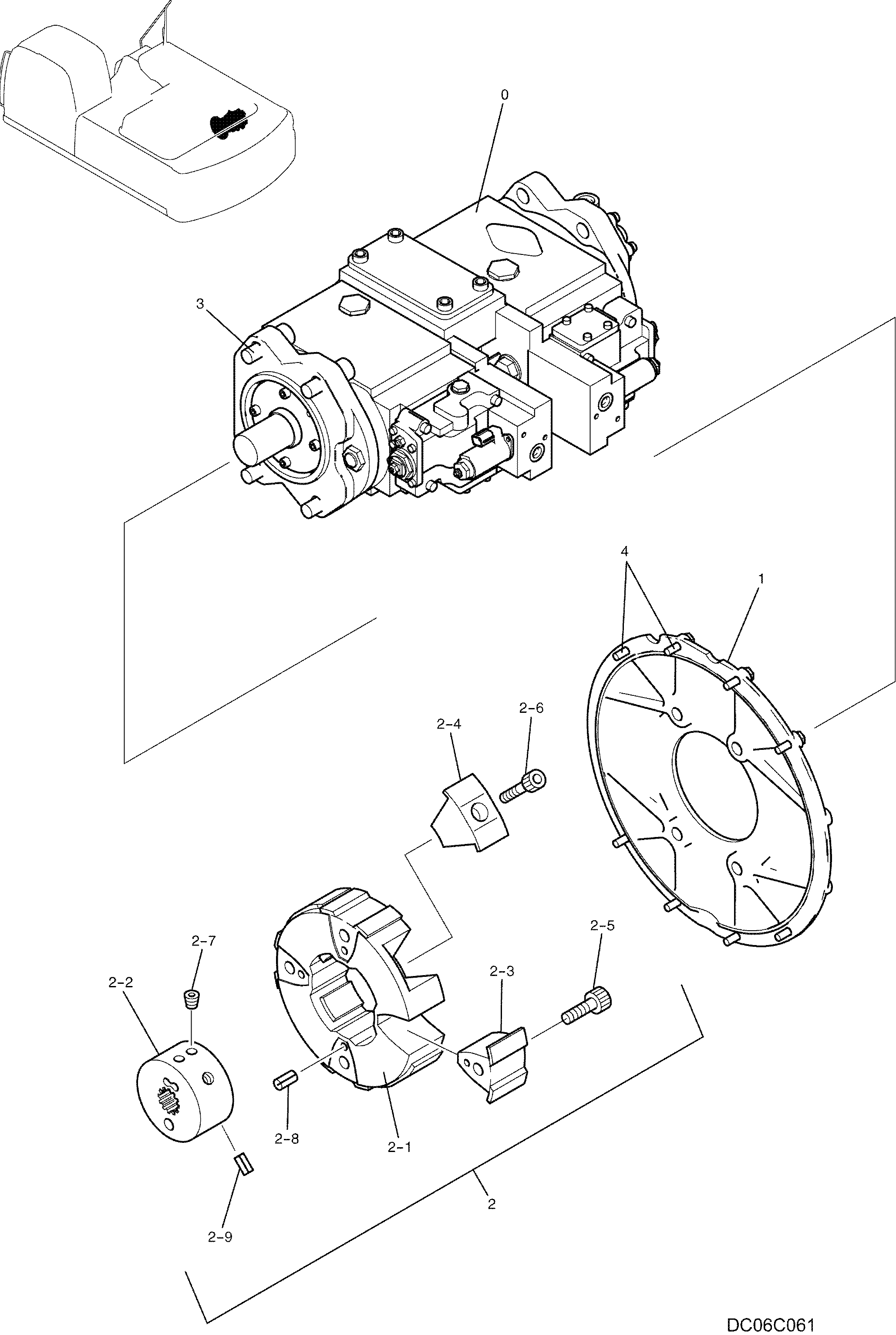 POWER TAKE OFF ASSEMBLY  LC30P00010F1 — kobelco parts diagram
