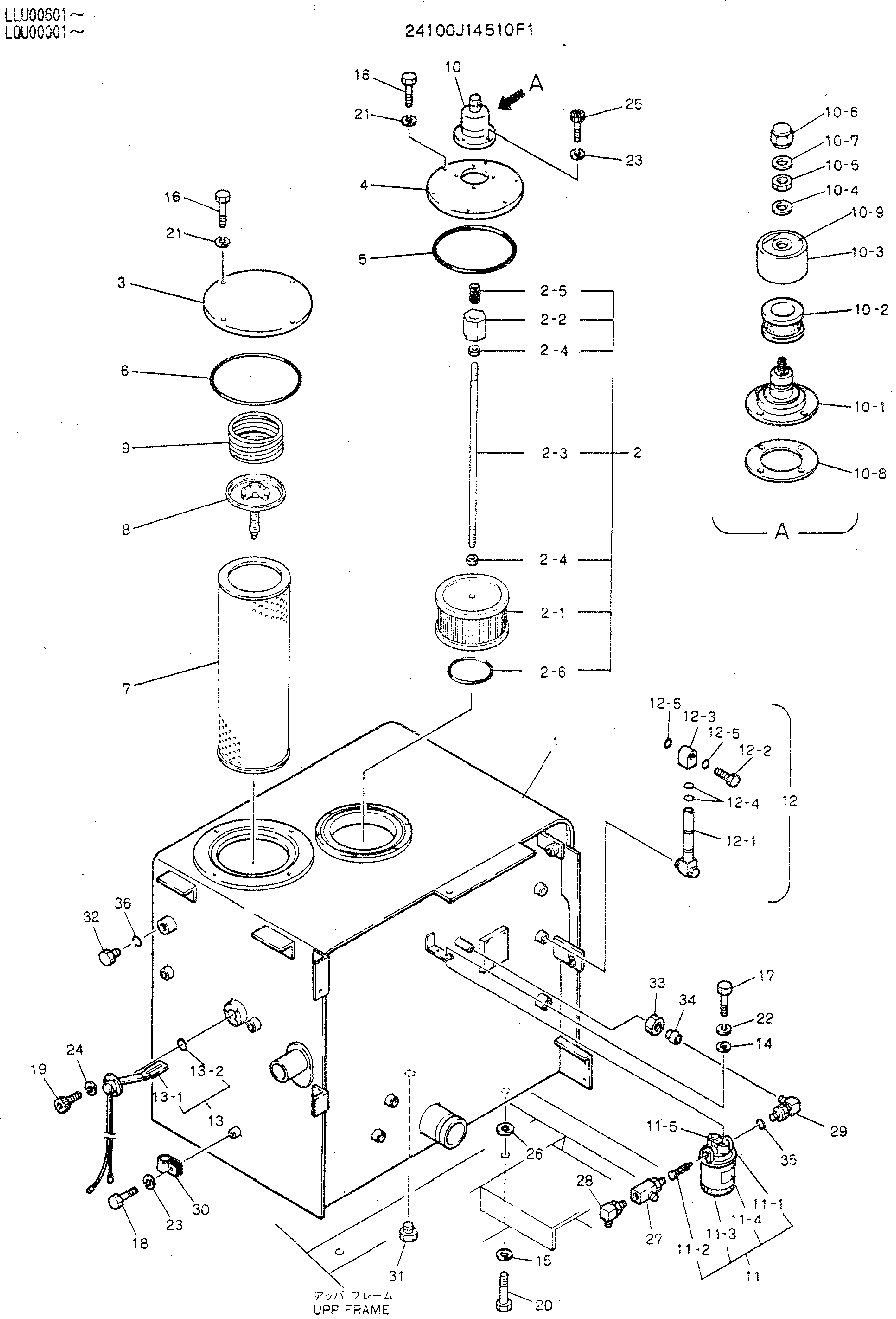 TANK ASSY, HYDR — kobelco parts diagram