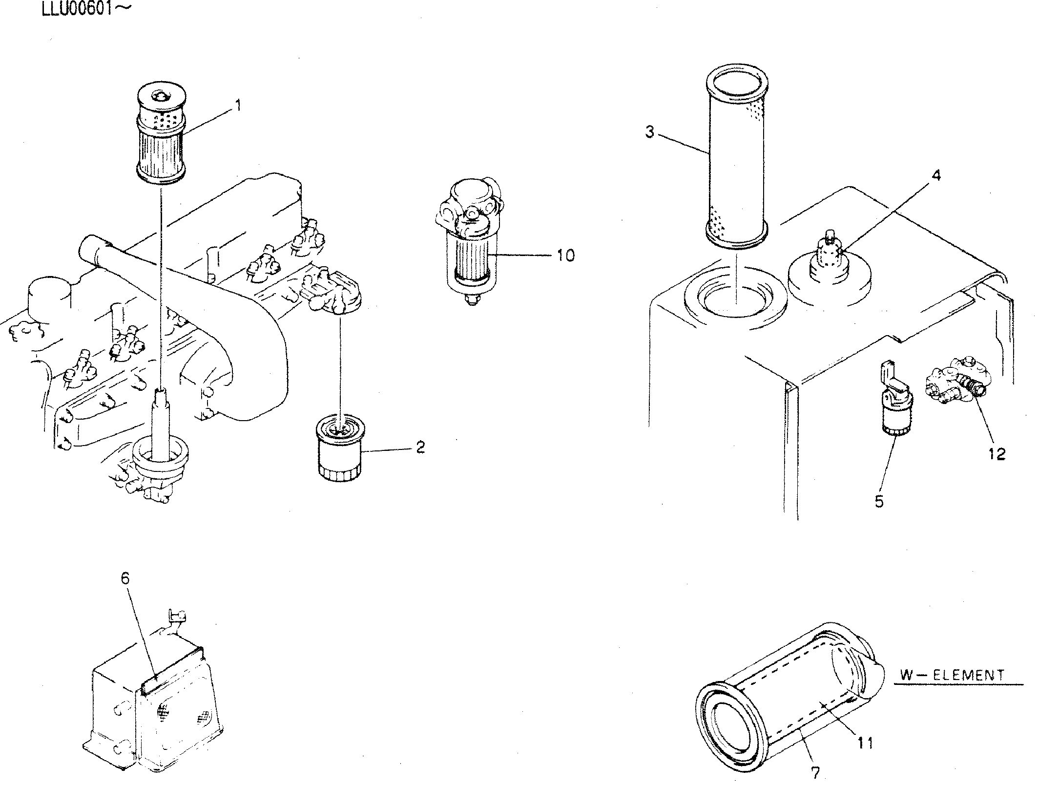 FILTER LIST — kobelco parts diagram