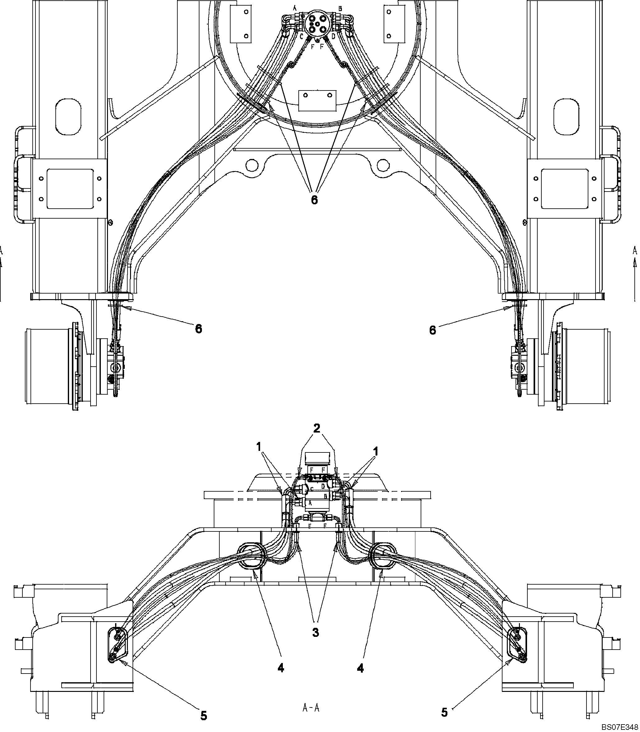 HYDRAULIC LINES, LOWER (LB02H00009F1) — kobelco parts diagram