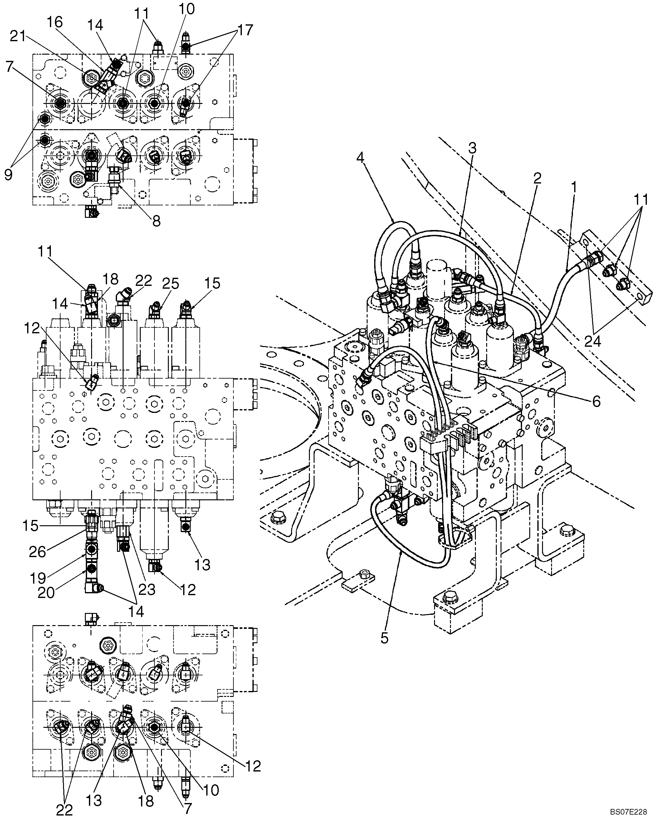 CONTROL LINES, MAIN (LB06H00022F1) — kobelco parts diagram