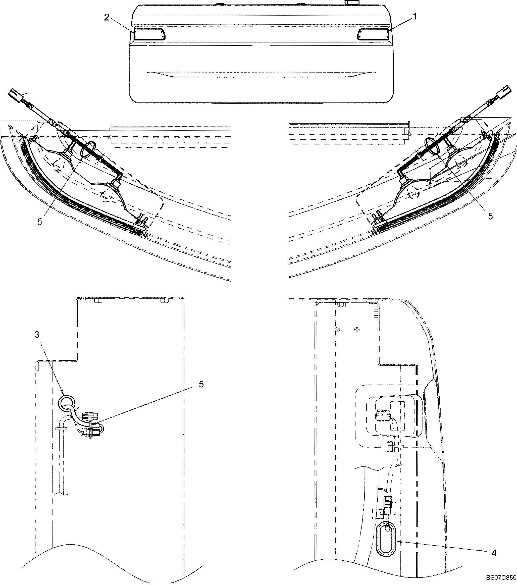 LAMP MOUNTING (YN80E00050F1) — kobelco parts diagram