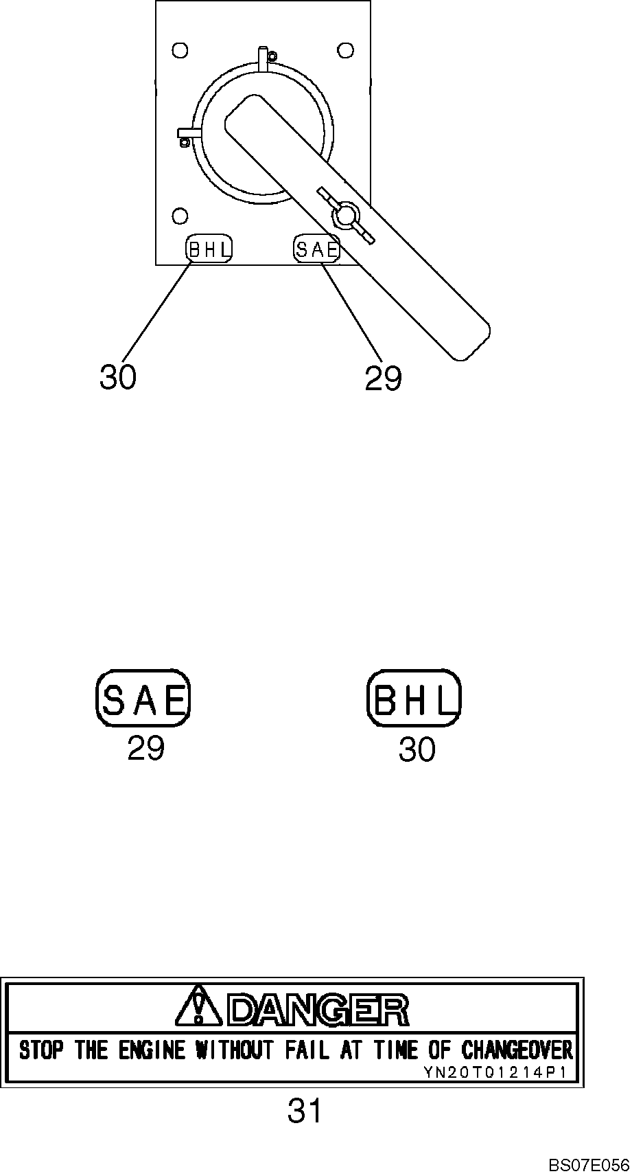 NAME PLATE INSTALLATION, LOCATION (YN22T00340F3) — kobelco parts diagram