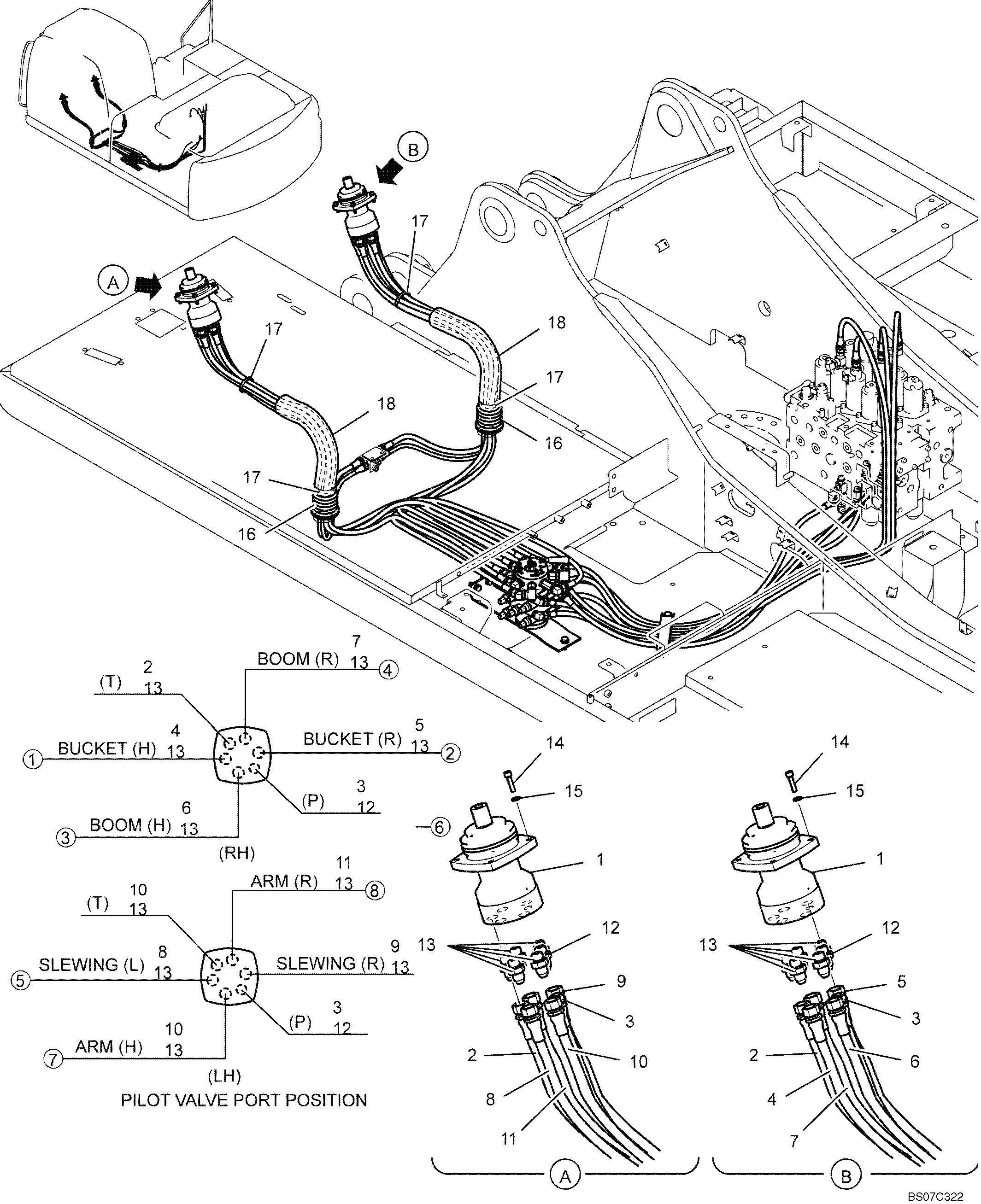 CONTROL LINES, REMOTE (SENSOR) (YN68H00129F1) — kobelco parts diagram