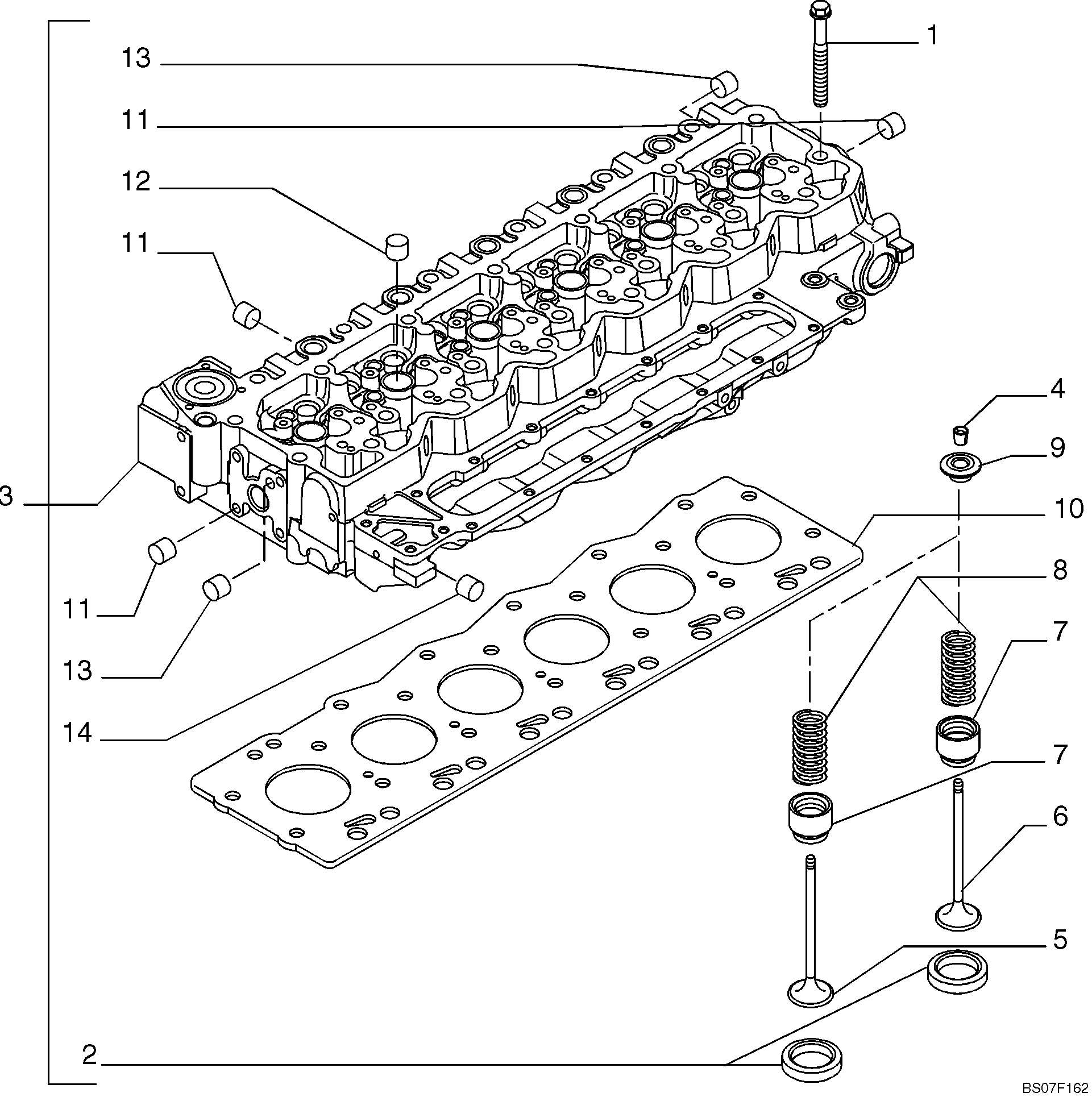 CYLINDER HEAD (101670110002) — kobelco parts diagram