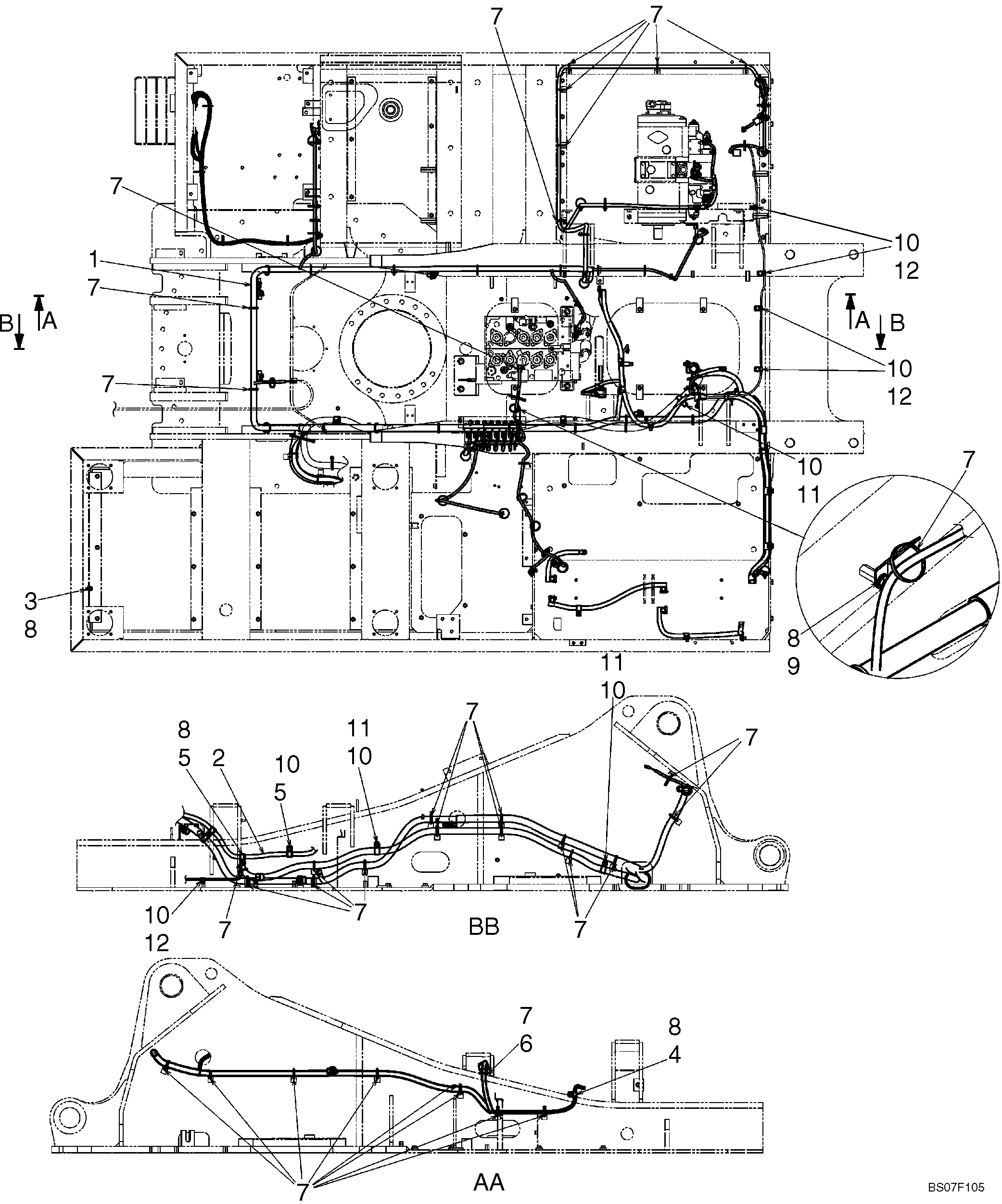 HARNESS ASSEMBLY, UPPER (FRAME MOUNTING) (LQ13E00067F1), PAGE 6 OF 12 — kobelco parts diagram