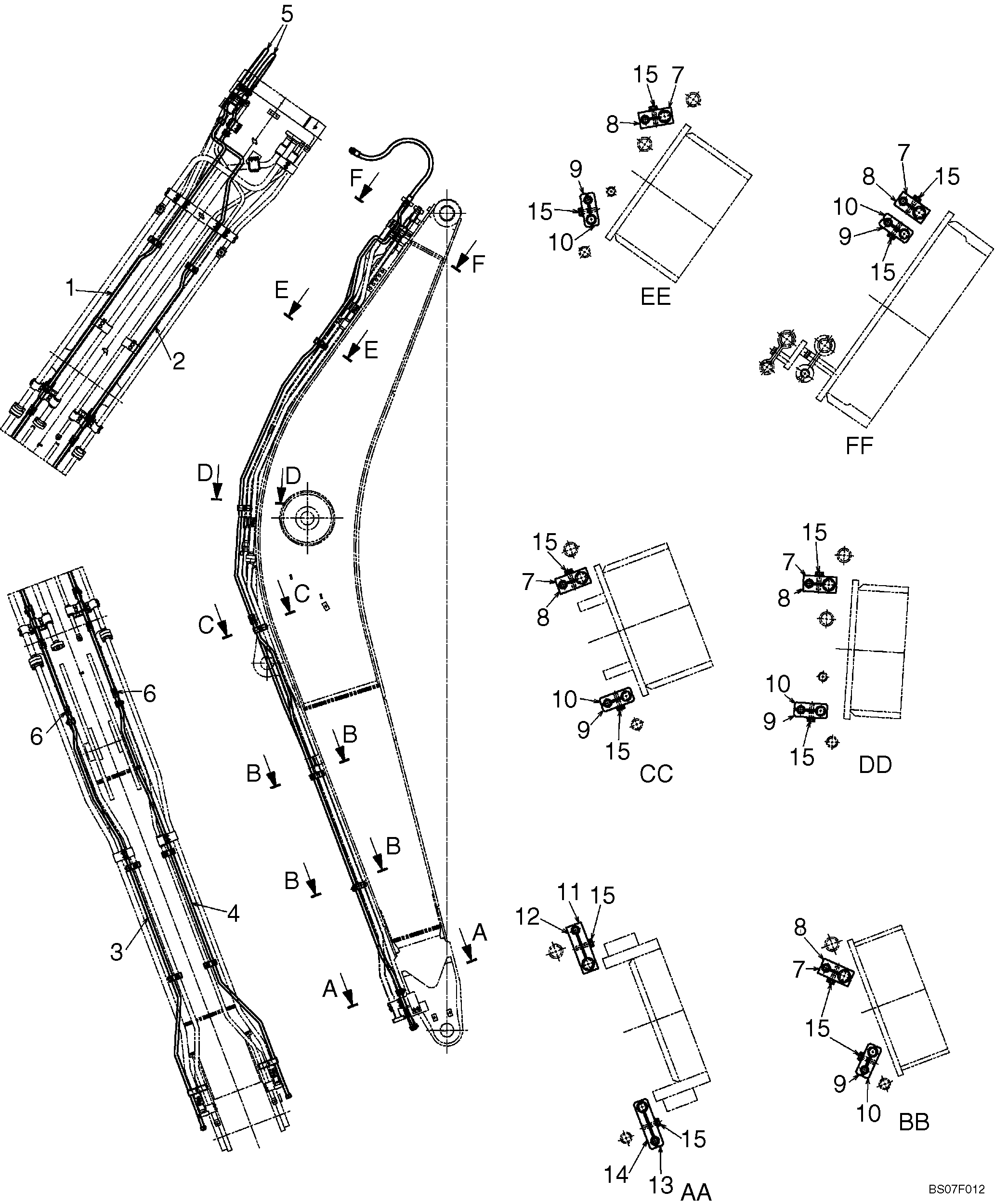 HYDRAULIC LINES, BOOM (EXTRA) (LB42H00050F1) — kobelco parts diagram