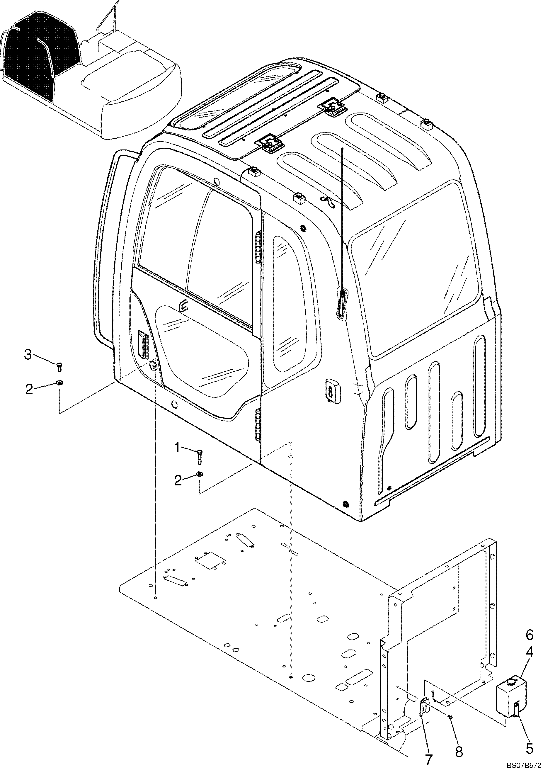 CAB INSTALLATION (YN02C00151F1) — kobelco parts diagram