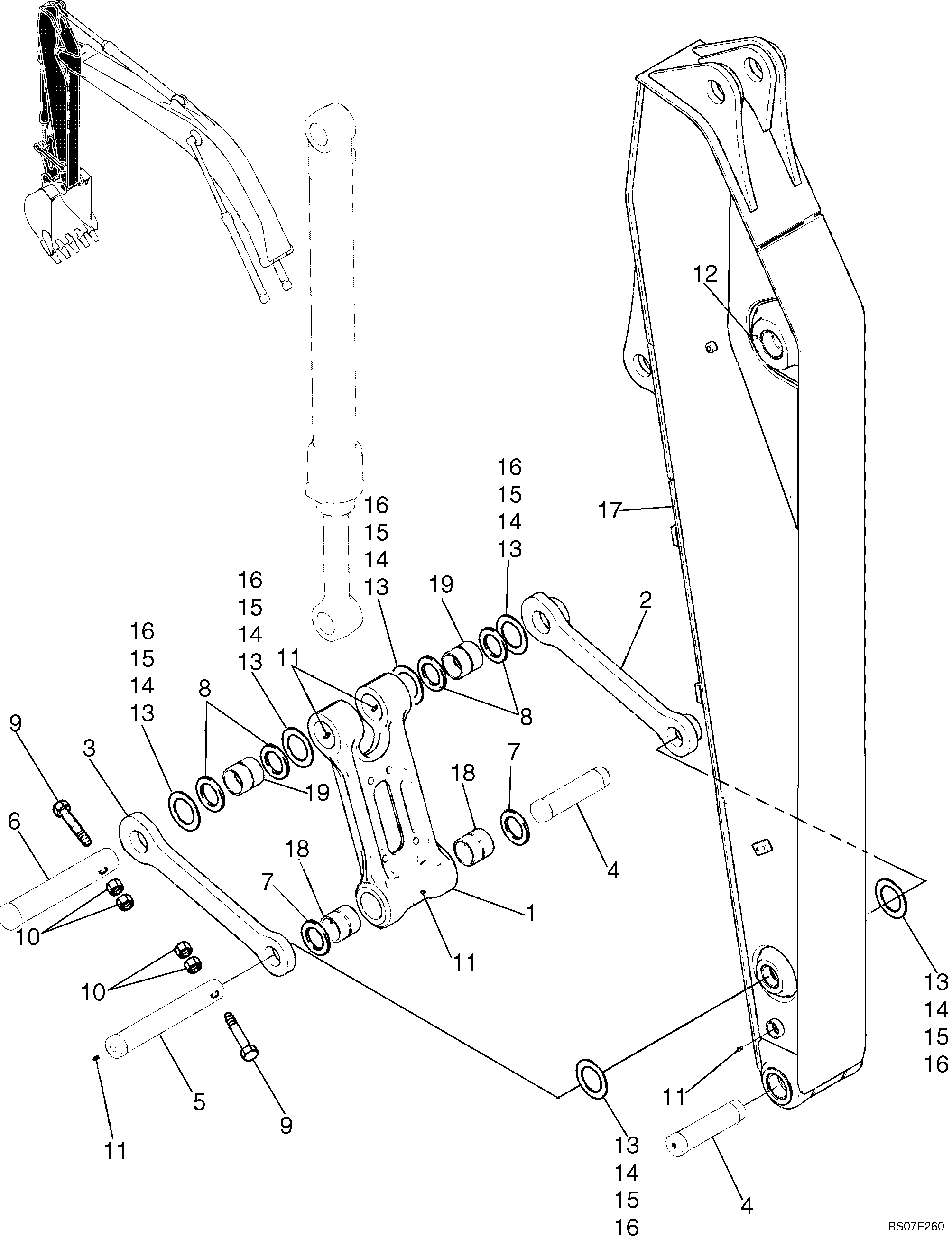 ARM GROUP (STANDARD) (LB12B00076F1) — kobelco parts diagram