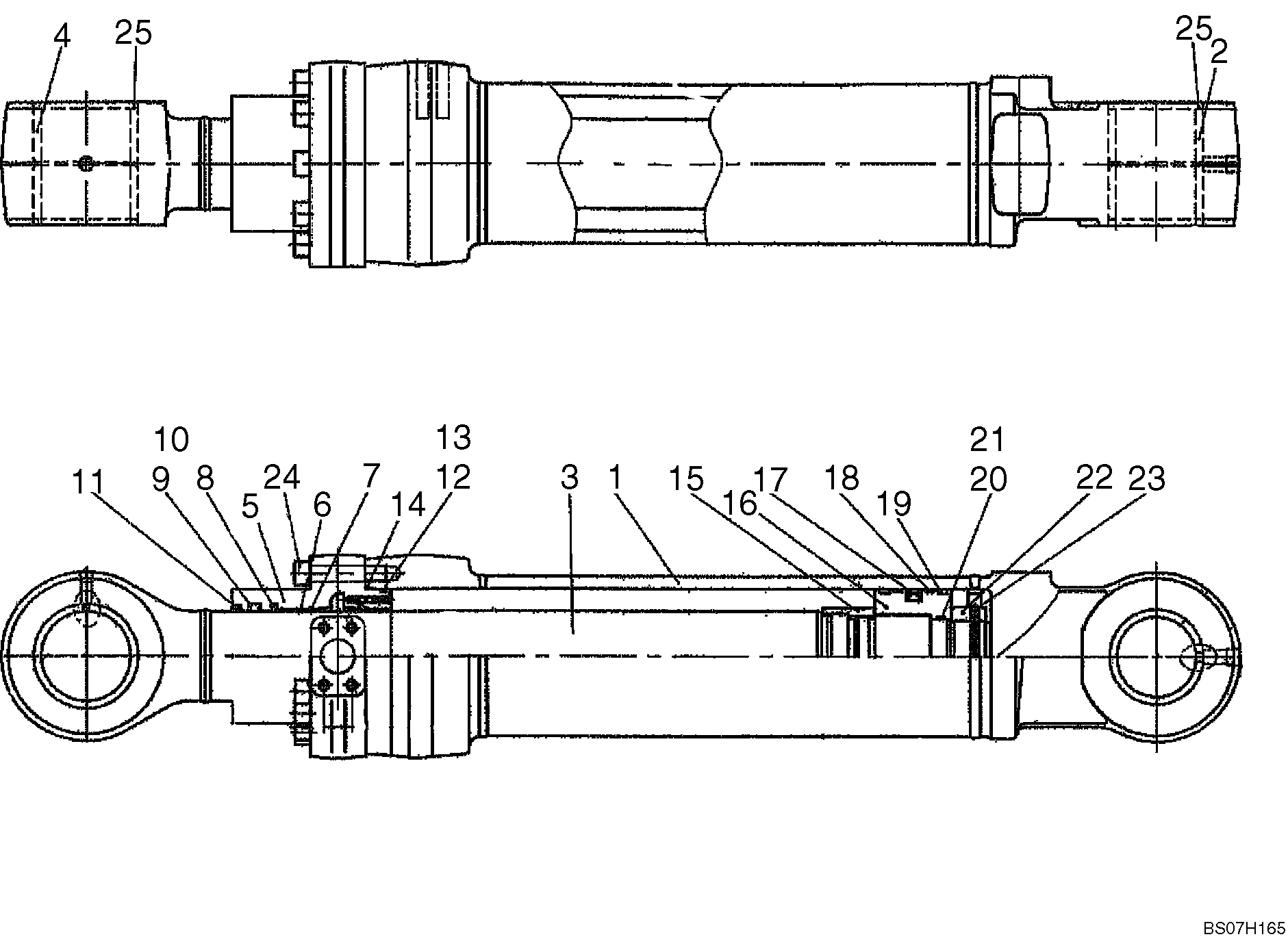 CYLINDER ASSEMBLY, BUCKET (LB01V00020F1) — kobelco parts diagram