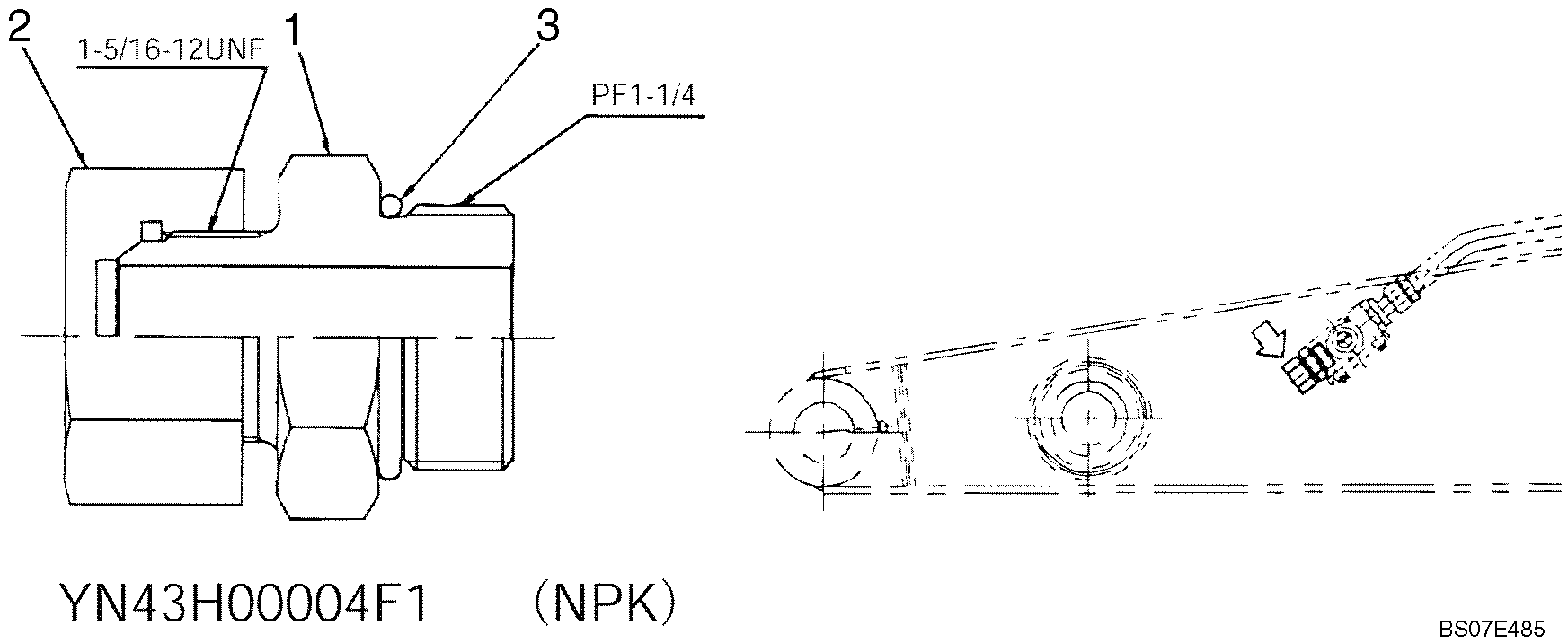 CONNECTOR ASSEMBLY (YN43H01646F1) — kobelco parts diagram